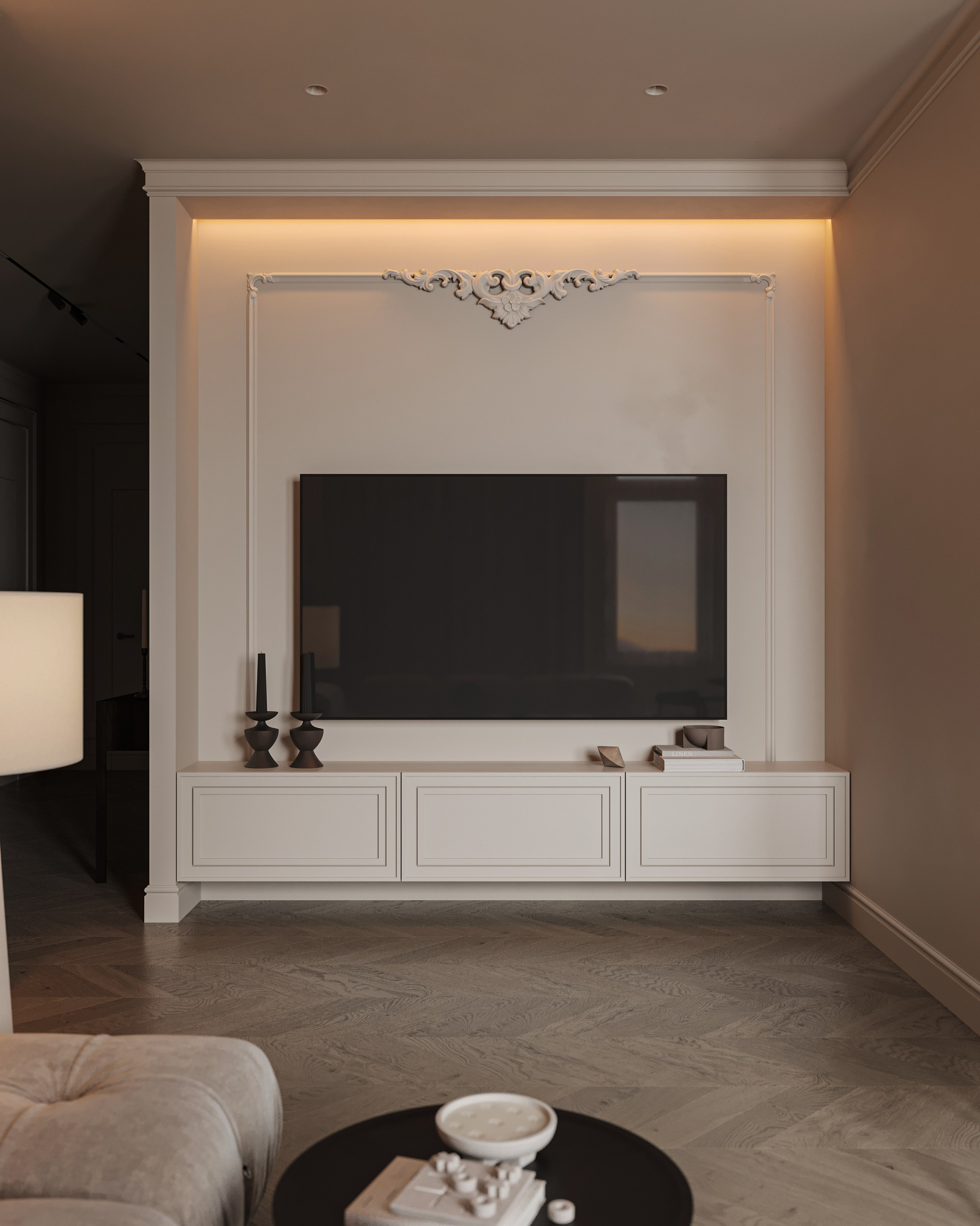 Кухня-гостиная ЖК «Континенталь». 3D визуализация интерьера Надежда Соколова