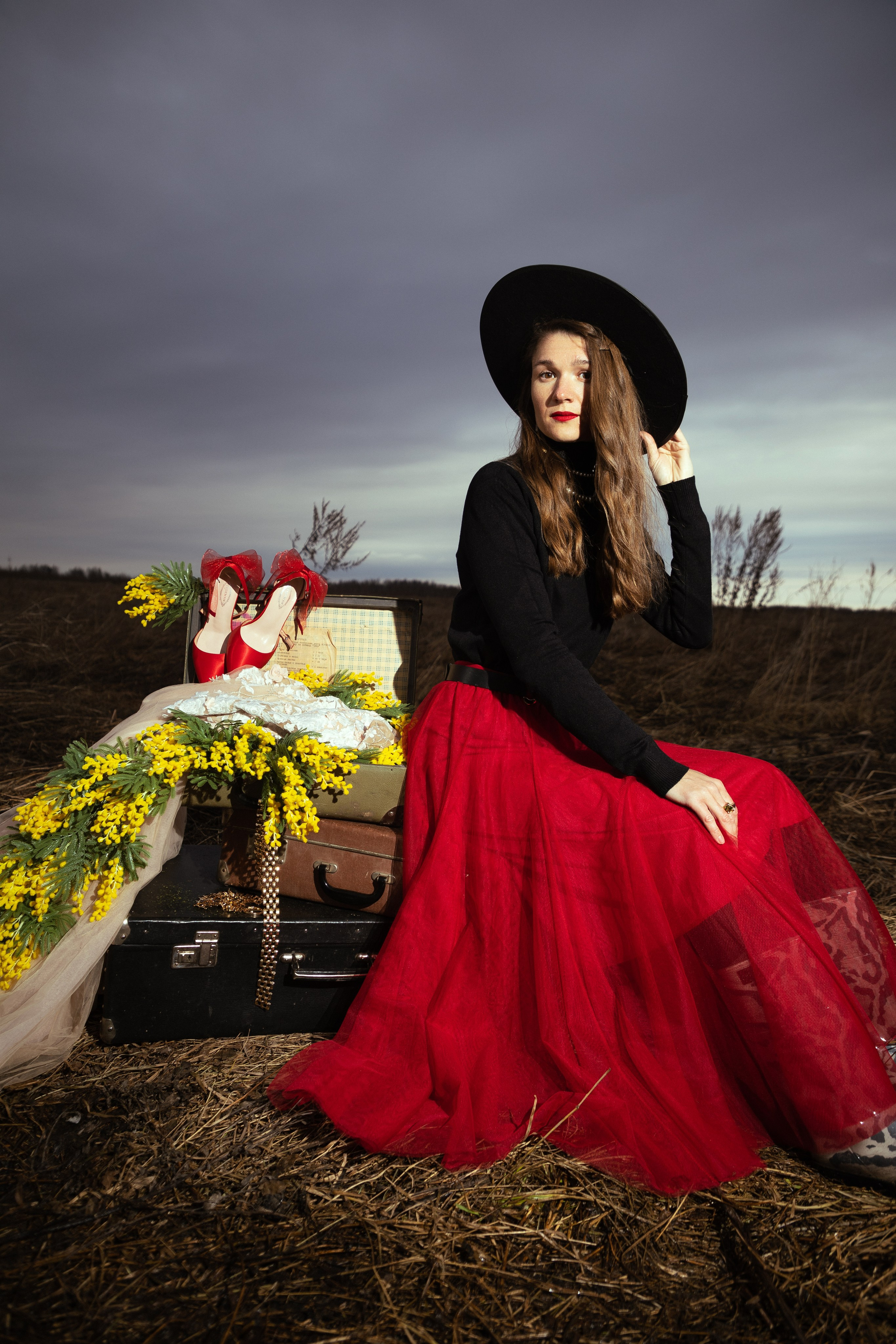 Необычная фотосессия в поле. Фотограф Анастасия Тихонова