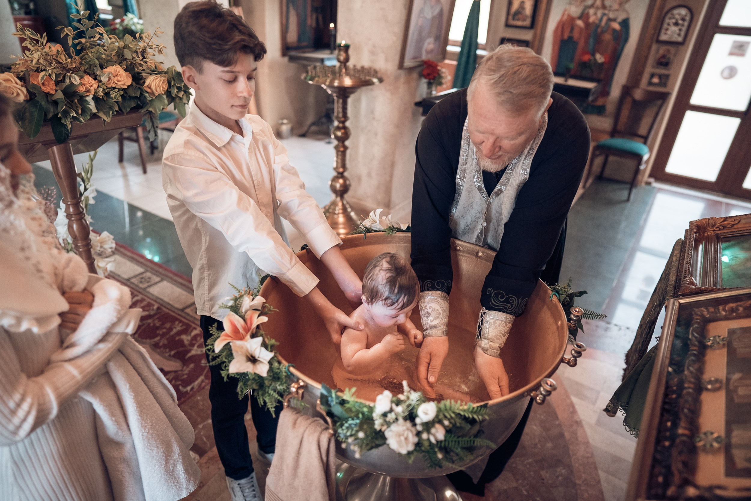 Крещение в храме Прп.Сергия Радонежского с. Орлиное. Церковный фотограф Севастополь