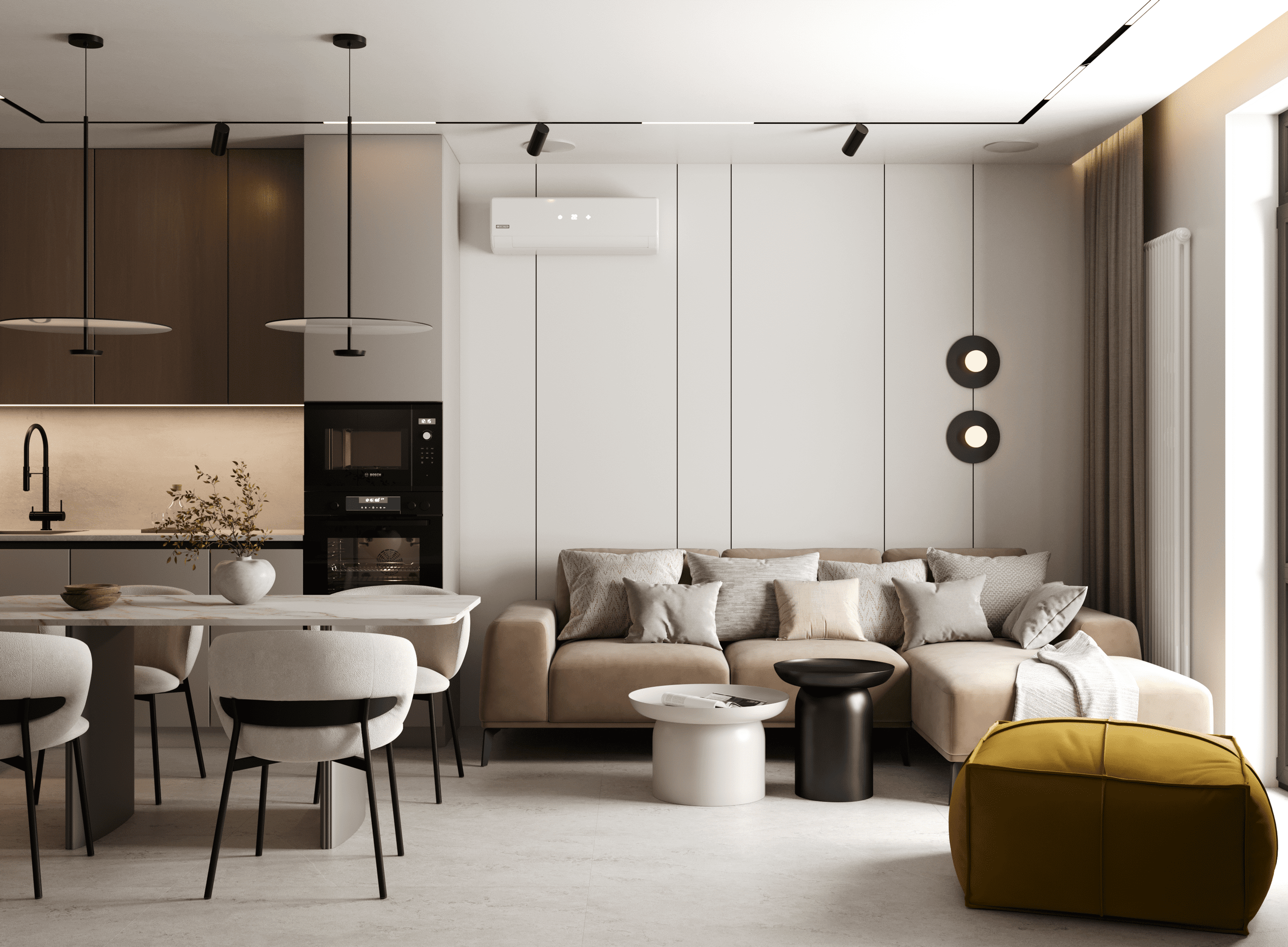 Light minimalistic interior 1. Cg artist Shchapov Dmitry