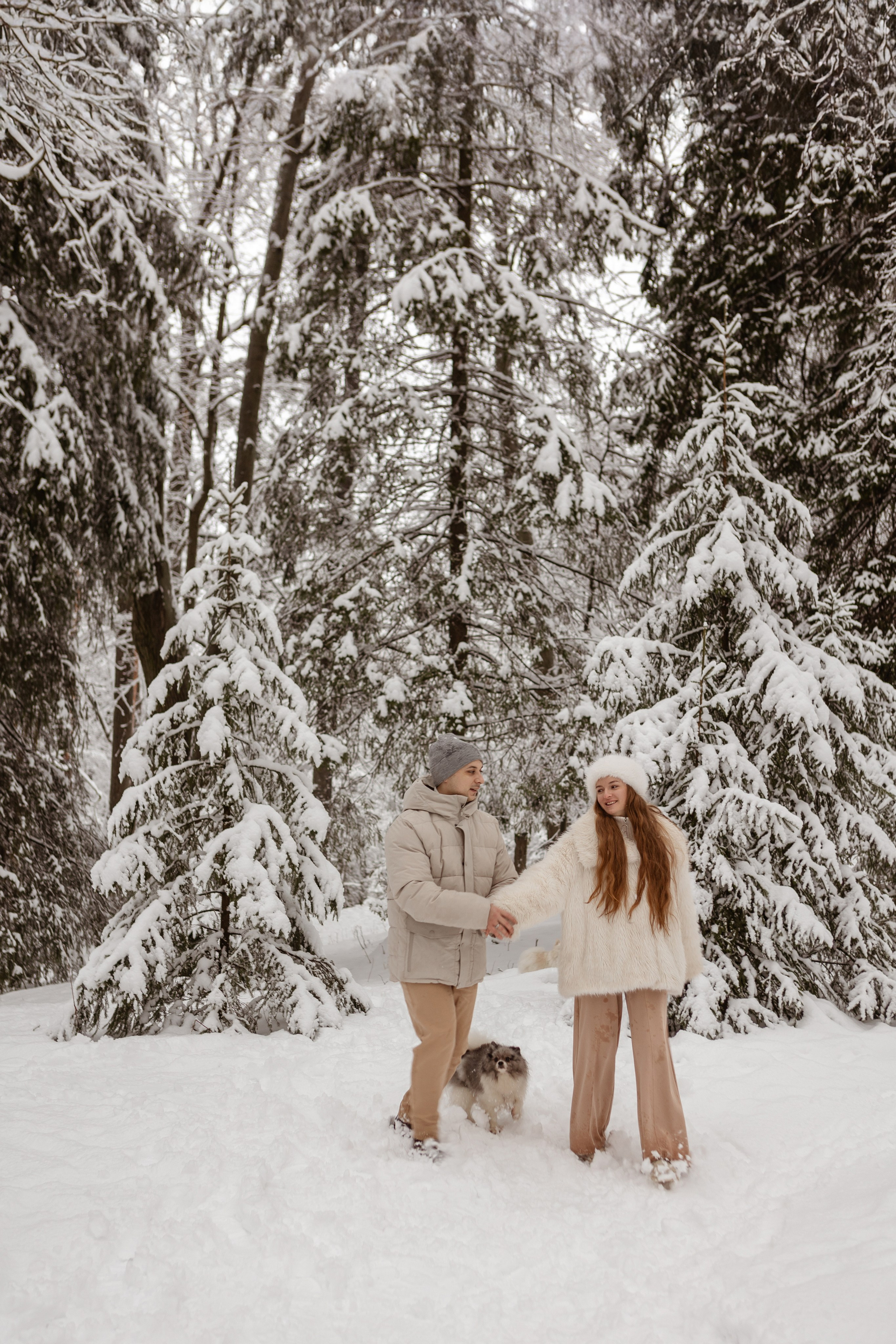 Новогодняя фотосессия с собачками в шуваловском парке. Свадебный фотограф в СПБ | Санкт-Петербурге Анастасия Рахимгулова