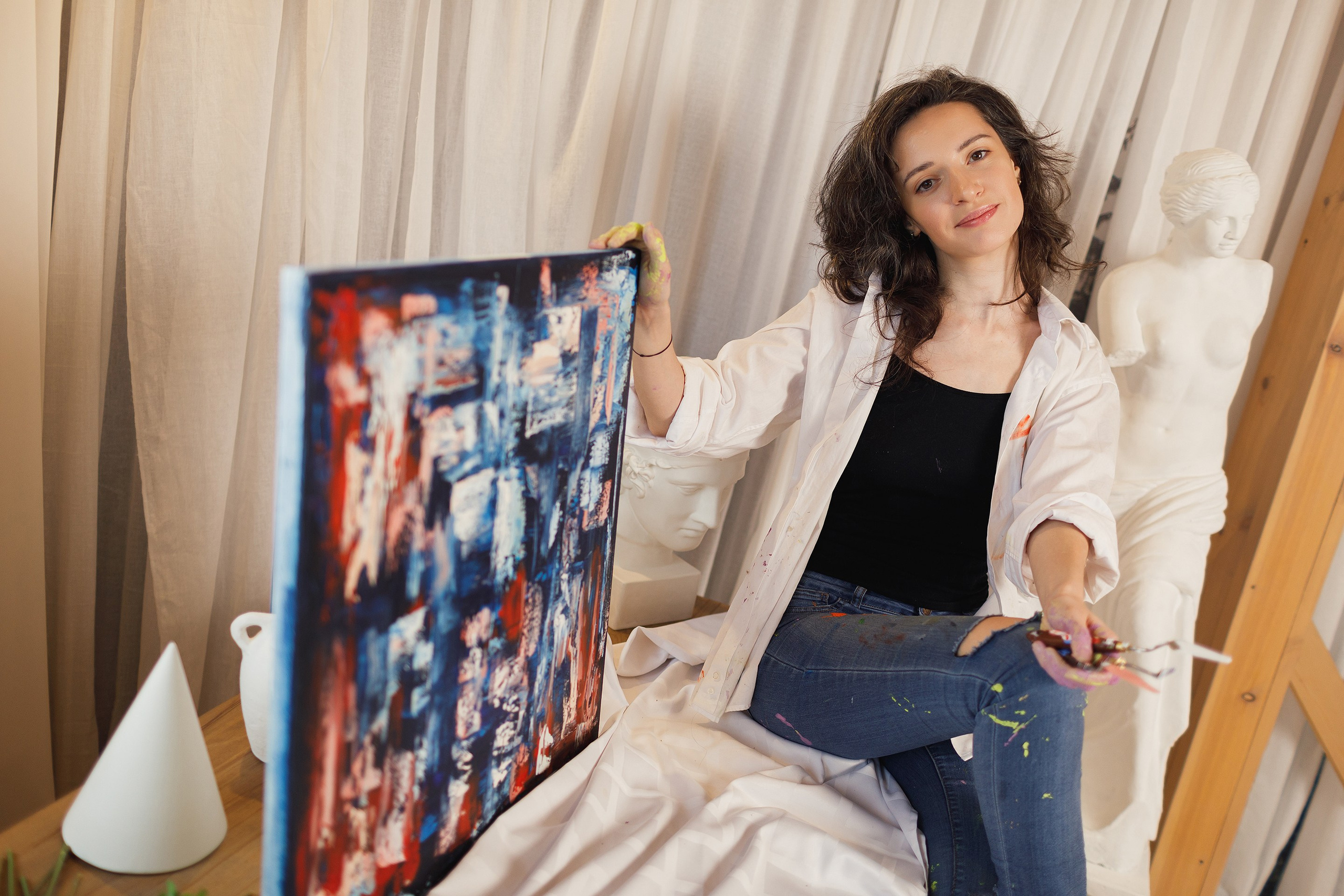 Персональная фотосессия художницы. Профессиональный фотограф в Новосибирске