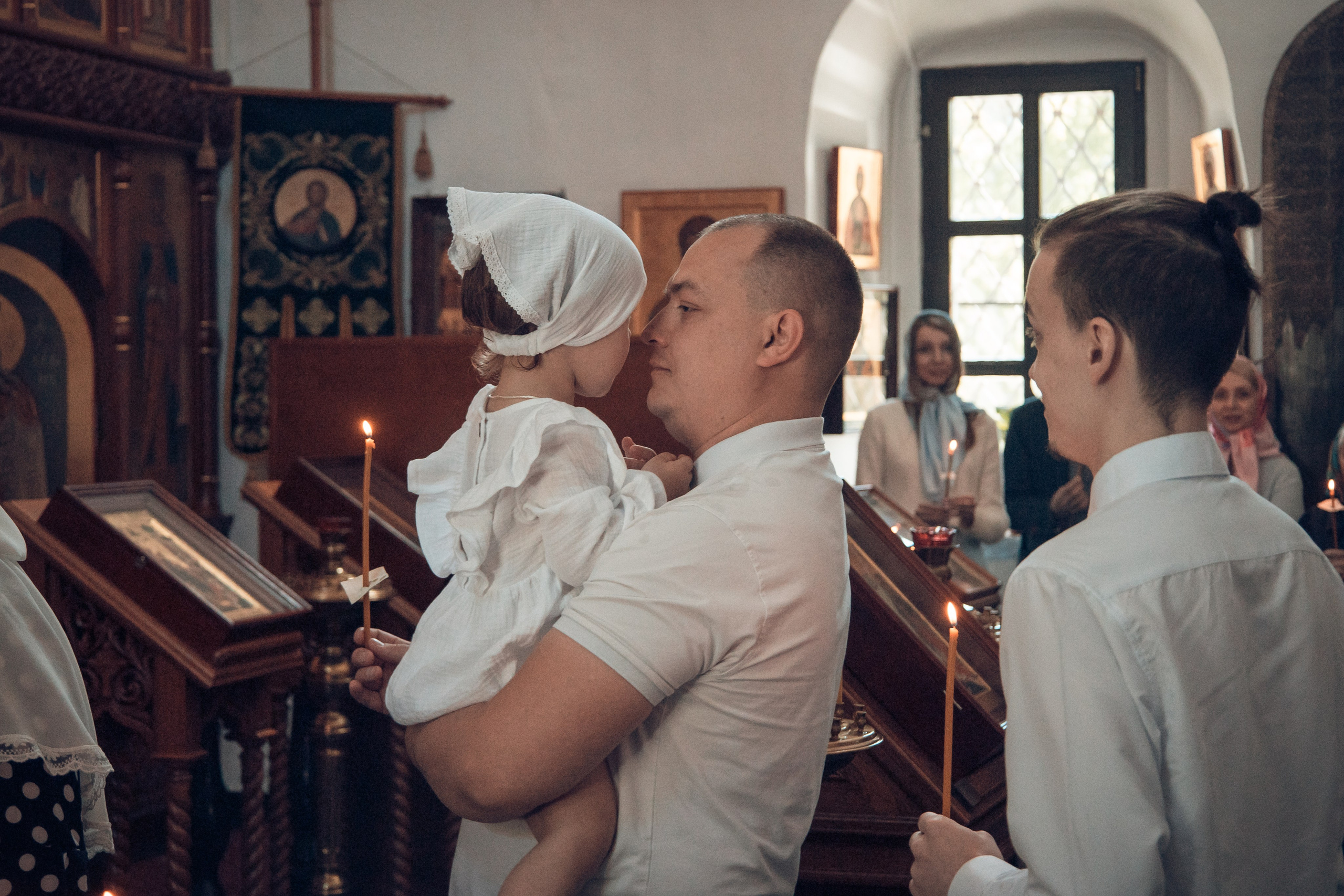 Таинство Крещения Киры. Благовещенская церковь. Семейный фотограф в Рязани и Рязанской области