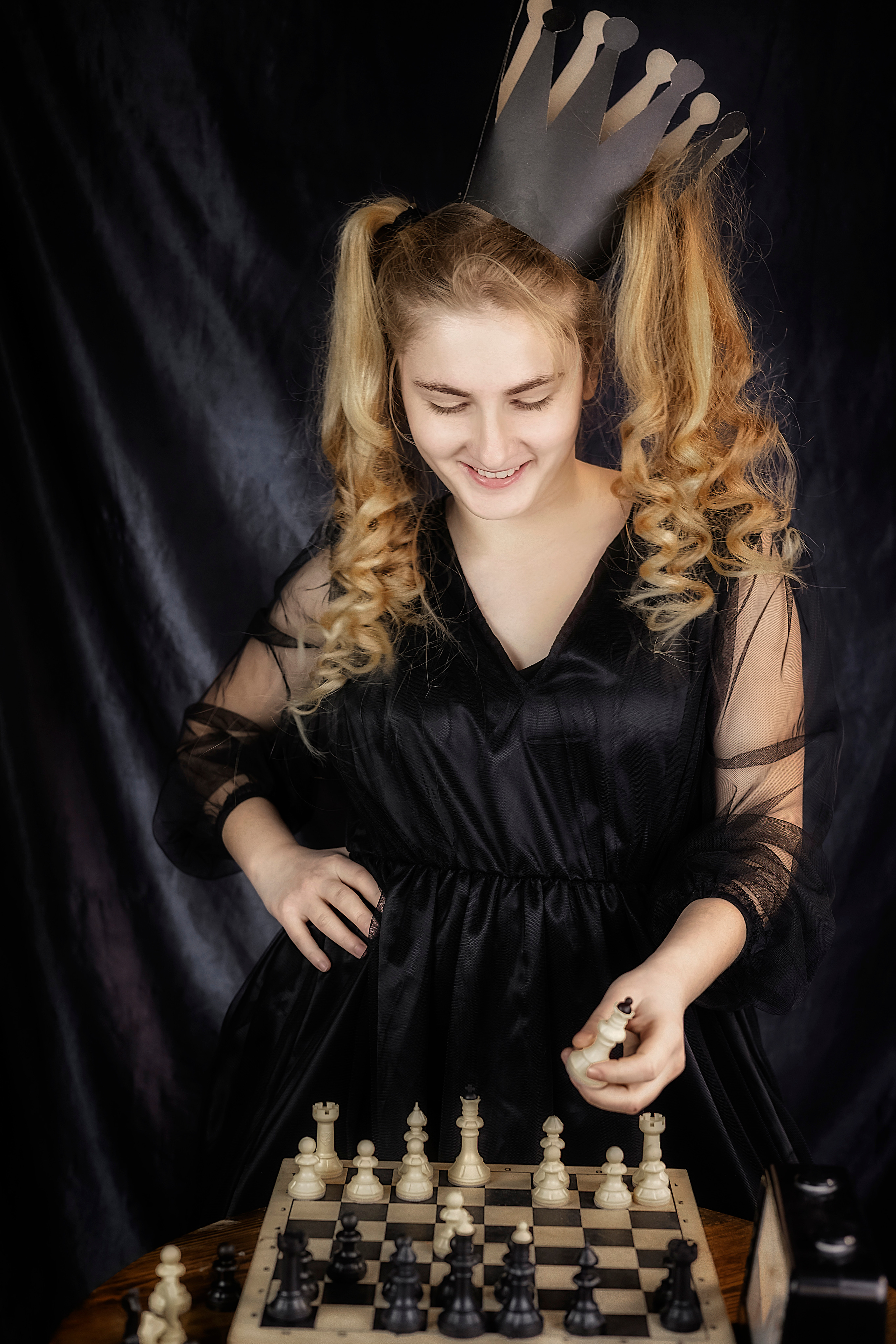 Шахматная королева. Семейный детский фотограф Краснодарский край Оксана Колос