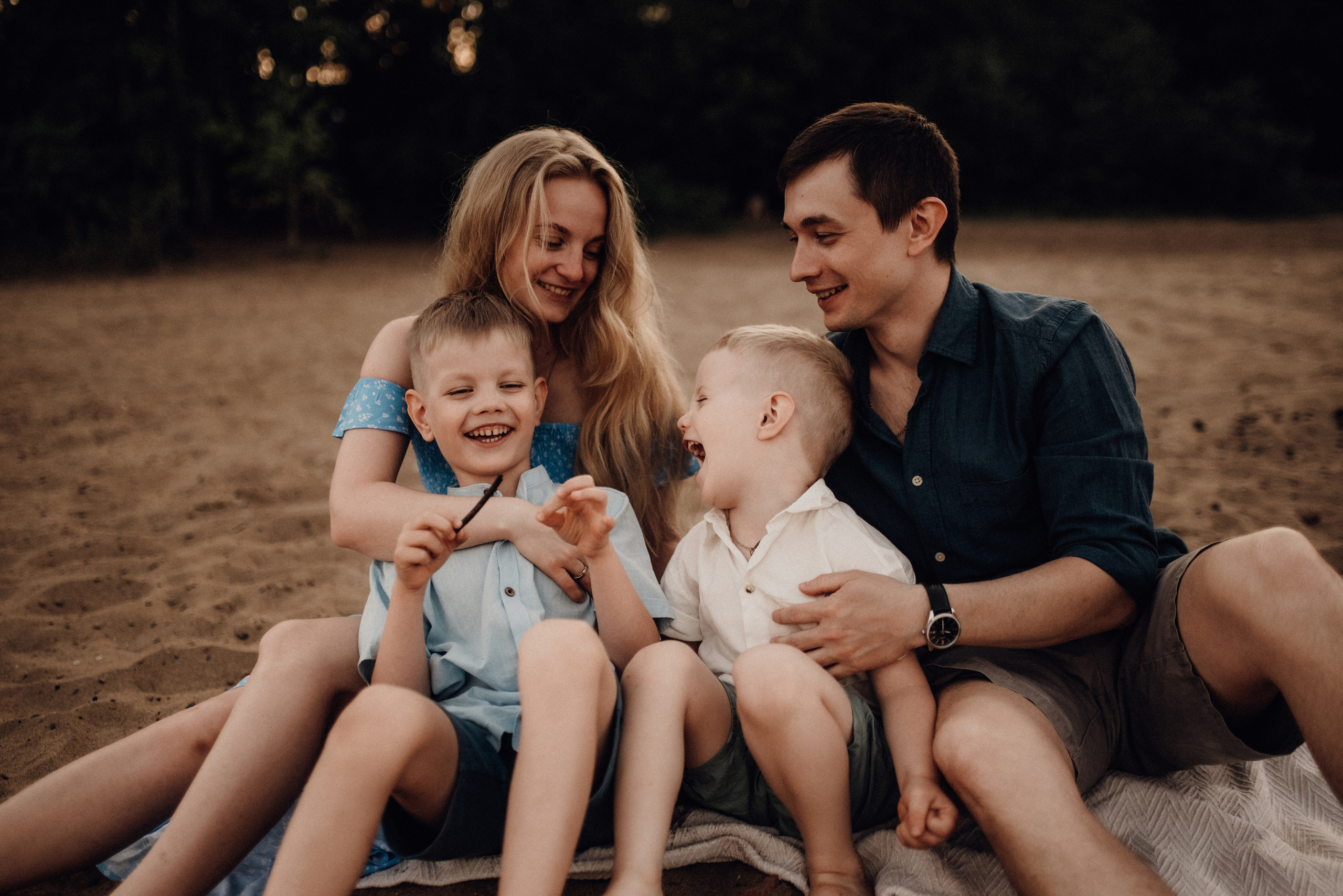 Юля, Андрей, Миша, Лёва. Семейный и детский фотограф Анастасия Иванова