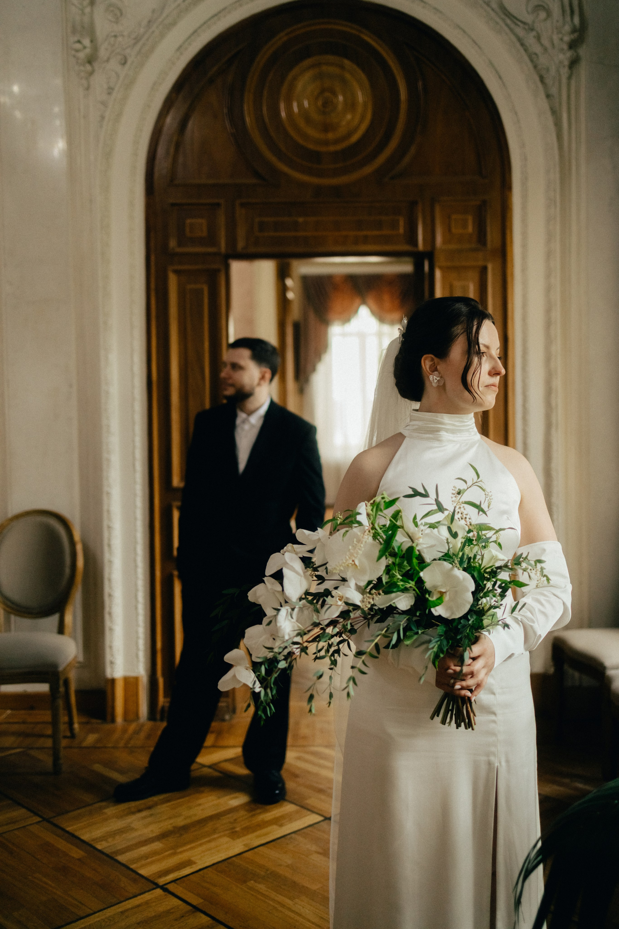 Дмитрий и Арина, роспись в библиотеке читальне имени Пушкина. Свадебный и портретный фотограф в Москве Кристина Золотова