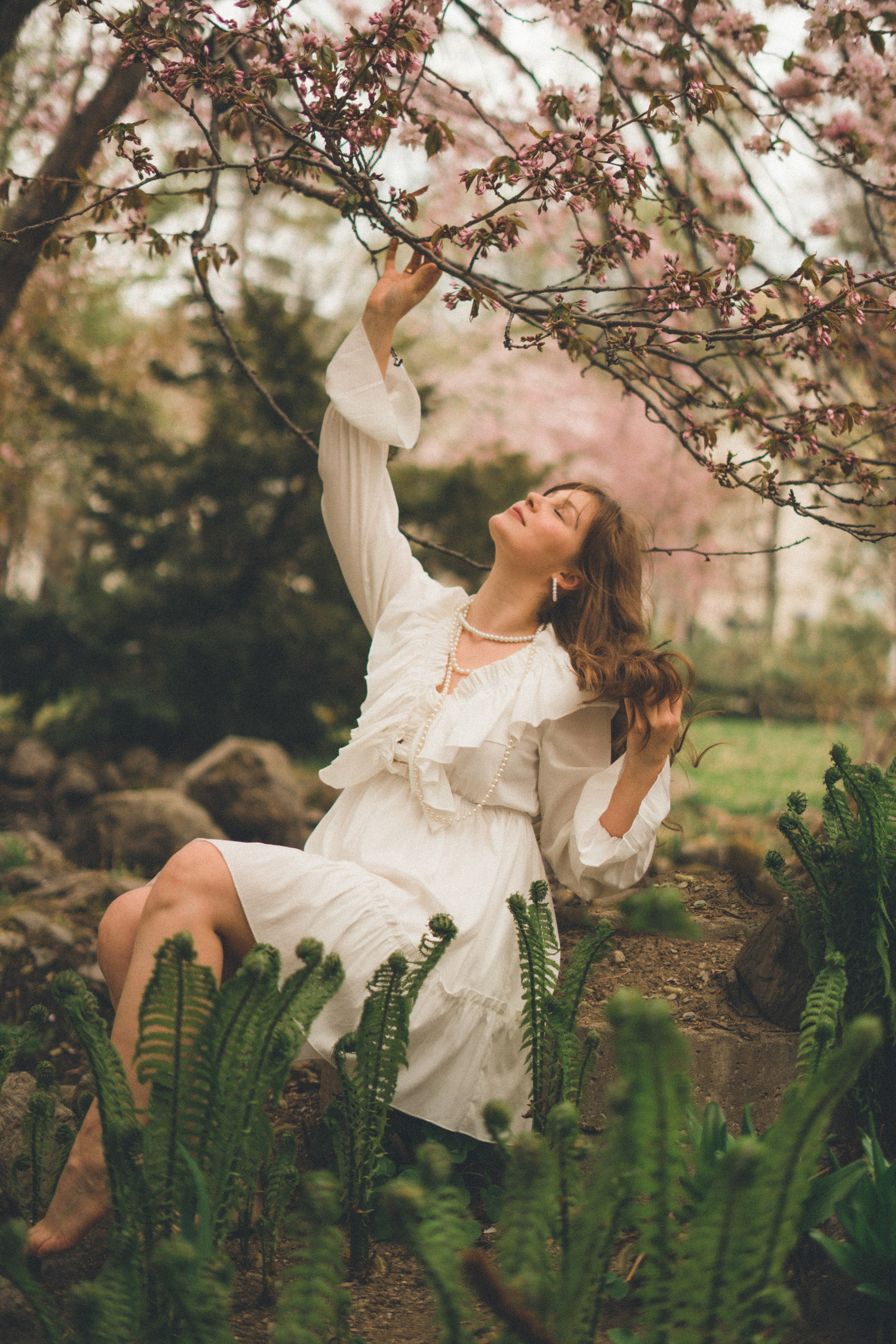 Девушка и сакура. Фотограф сахалин