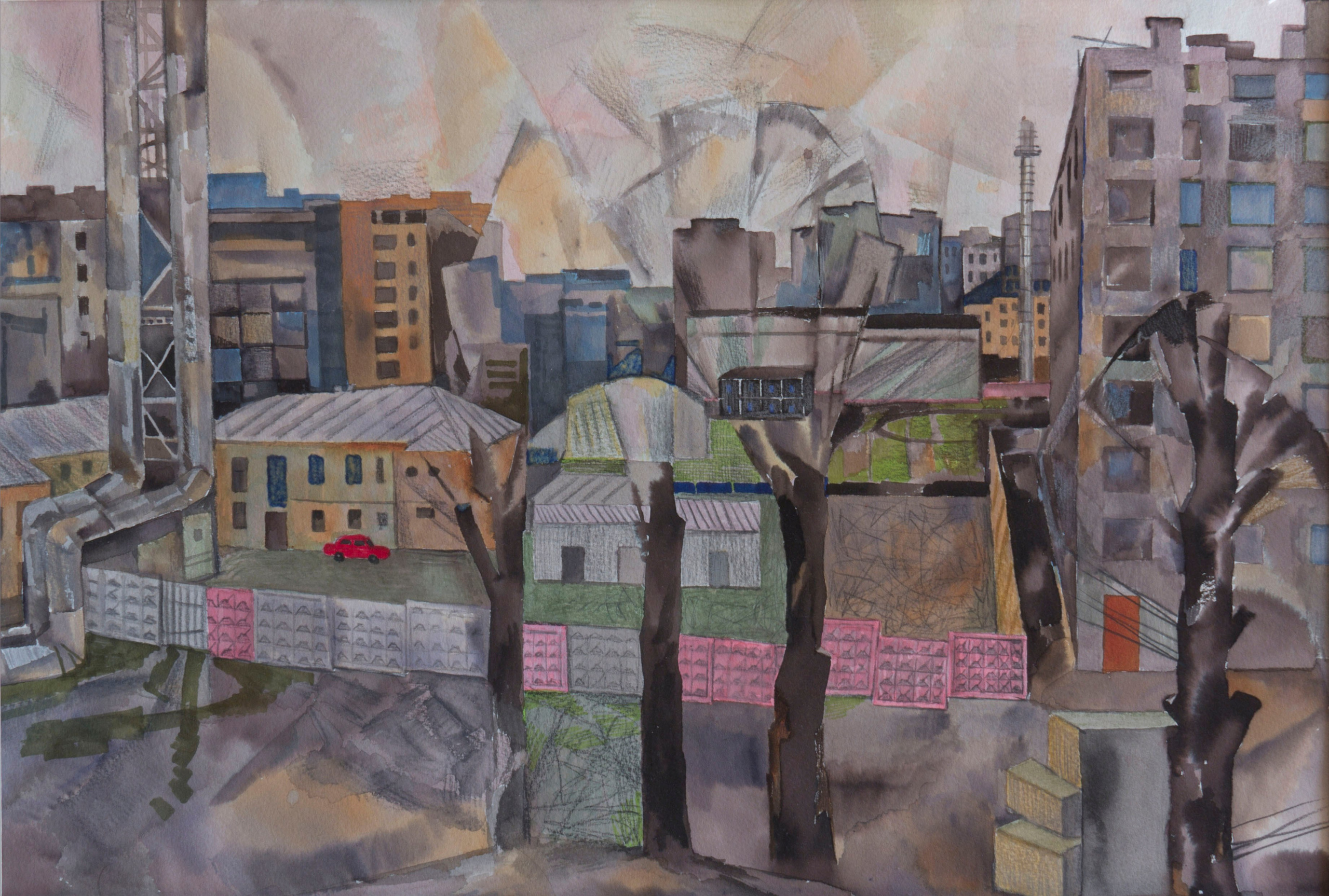 Город, графика. Ольга Васильева художник в Санкт-Петербурге