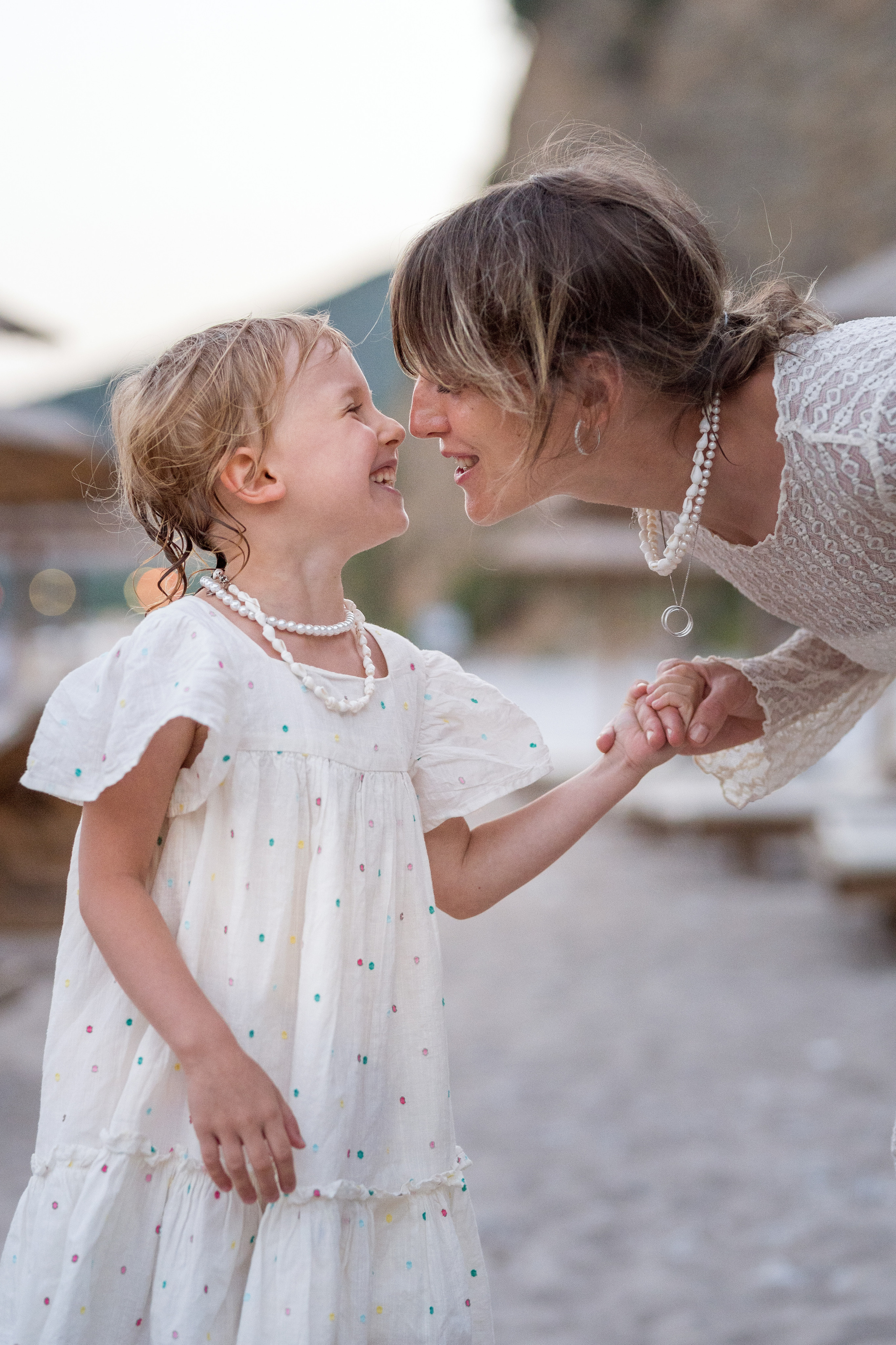 Mother and daughter photoshoot on the beach in Budva, Montenegro. Kate Khaldeeva photographer in Saratov