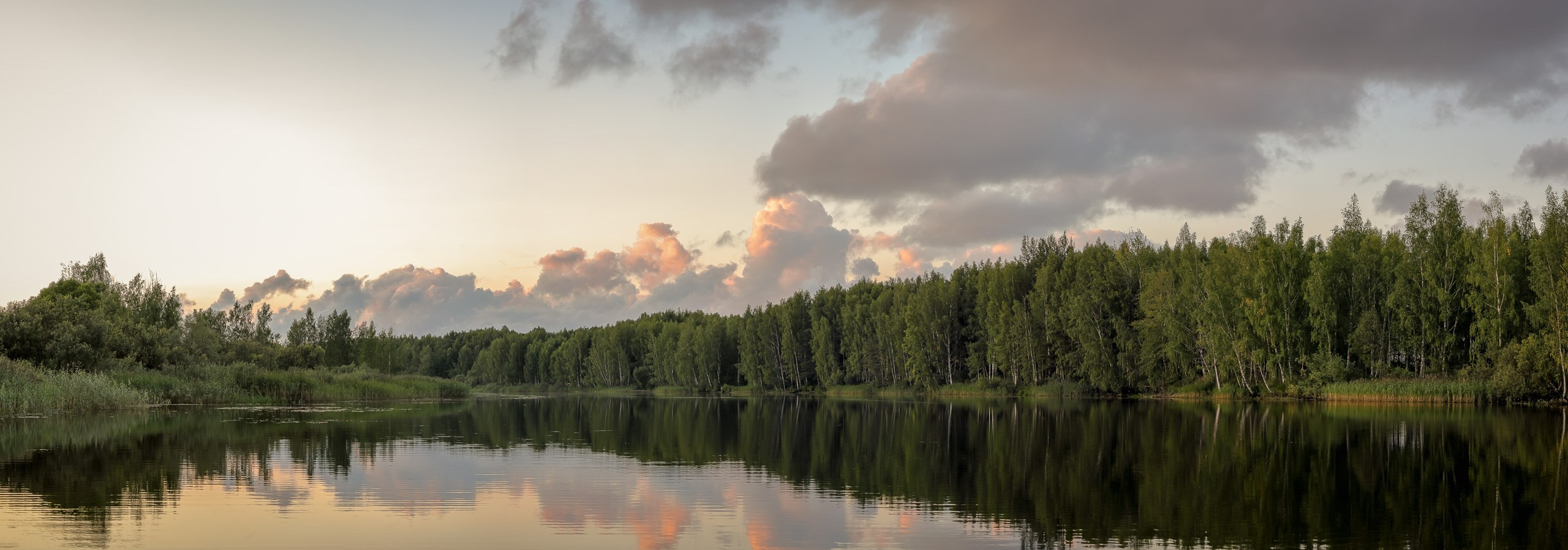 Летний вечер на Рыбинском водохранилище