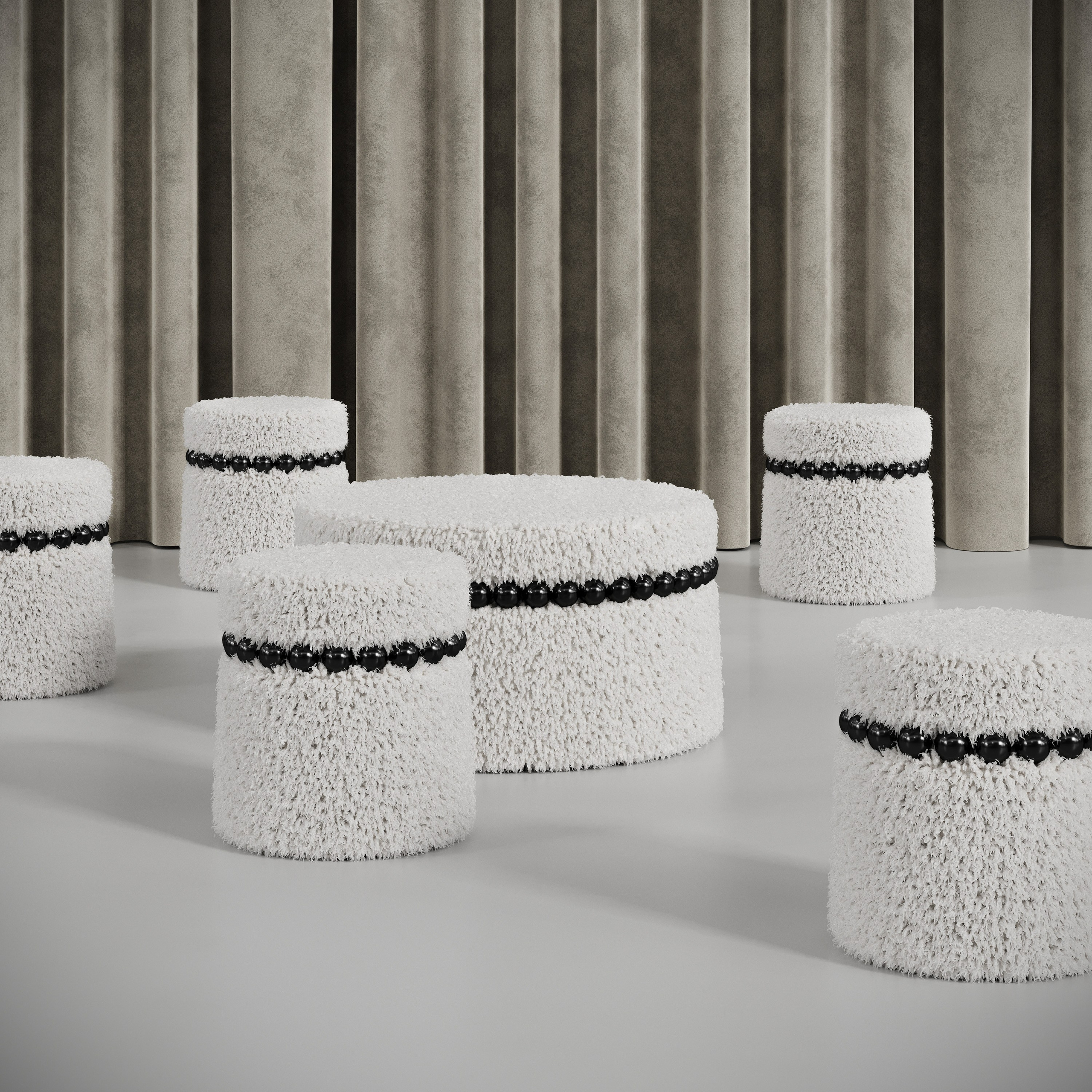 Пуфы VEEVO | 3D-визуализация и моделирование. 3D-Визуализатор Алёна Сулохина