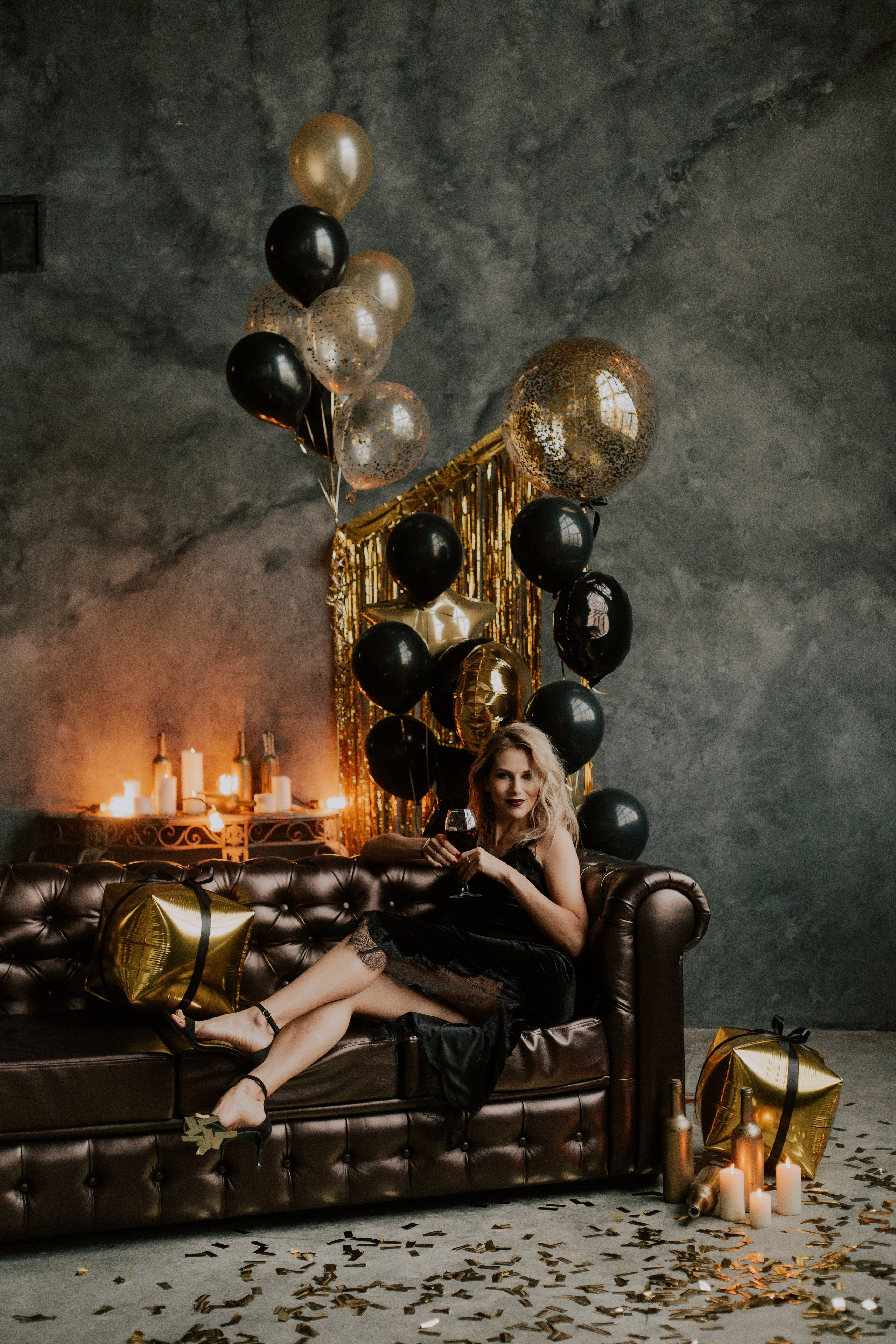 Новогодняя фотосессия «Золото». Выпускные альбомы Натальи Бутко: Новороссийск, Анапа, Геленджик