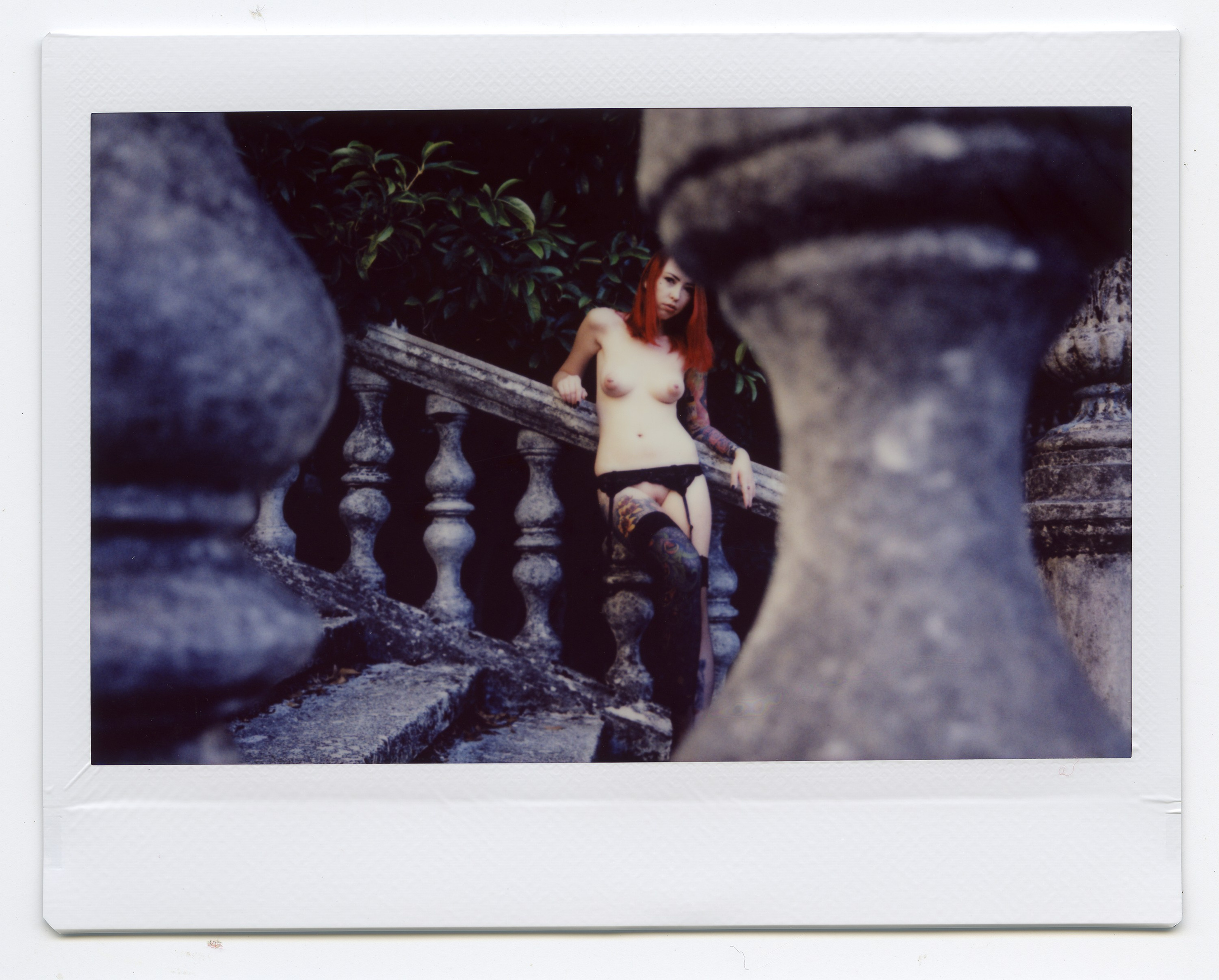Erotic photography on Instax Wide. Art nude film photographer Roman Silentium