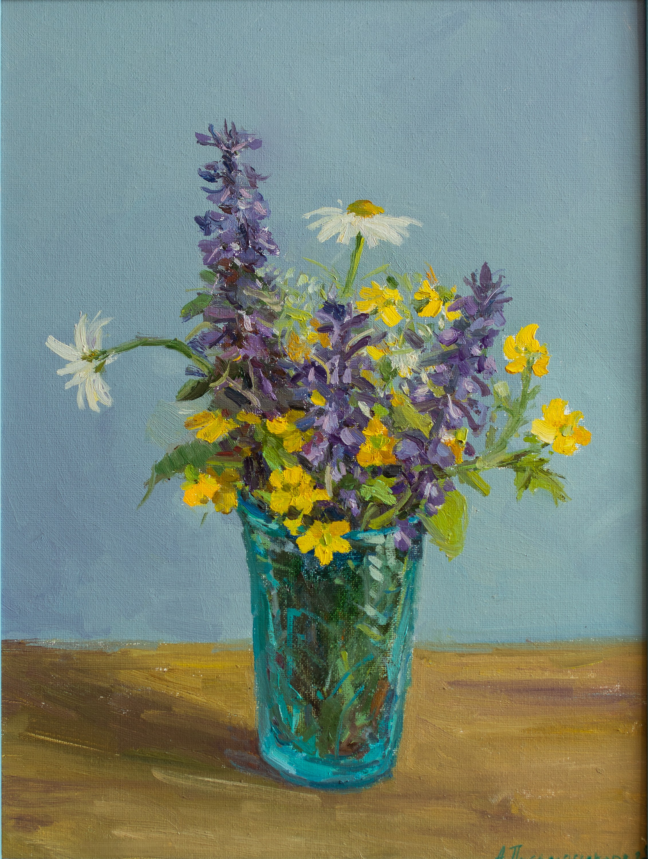 "Летний букетик" холст на картоне, масло 40х30см, 2025