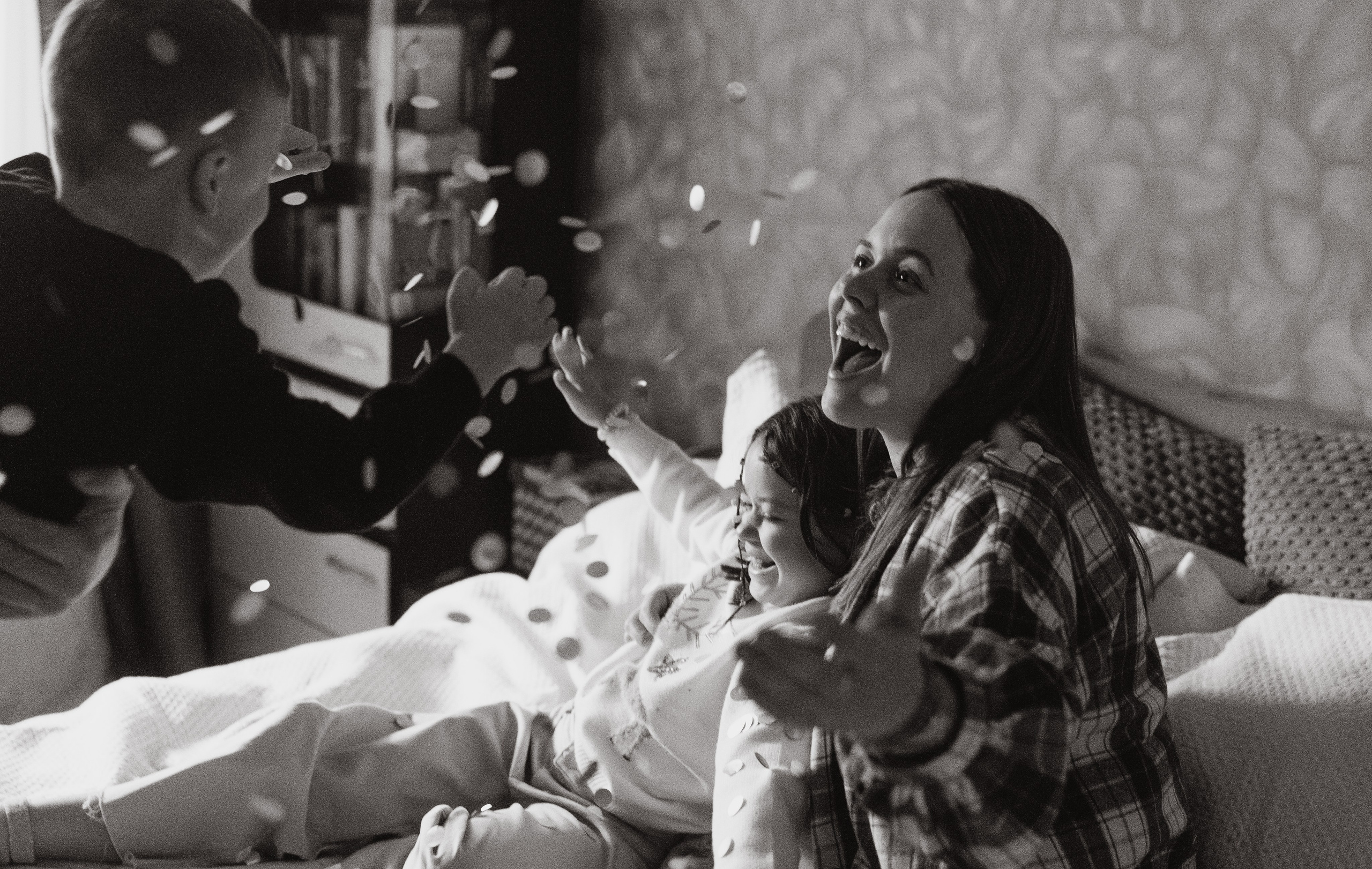 Домашняя Новогодняя фотосессия. Семейный, ньюборн фотограф, фотограф на роды в Москве, Виктория Тюльдюкова