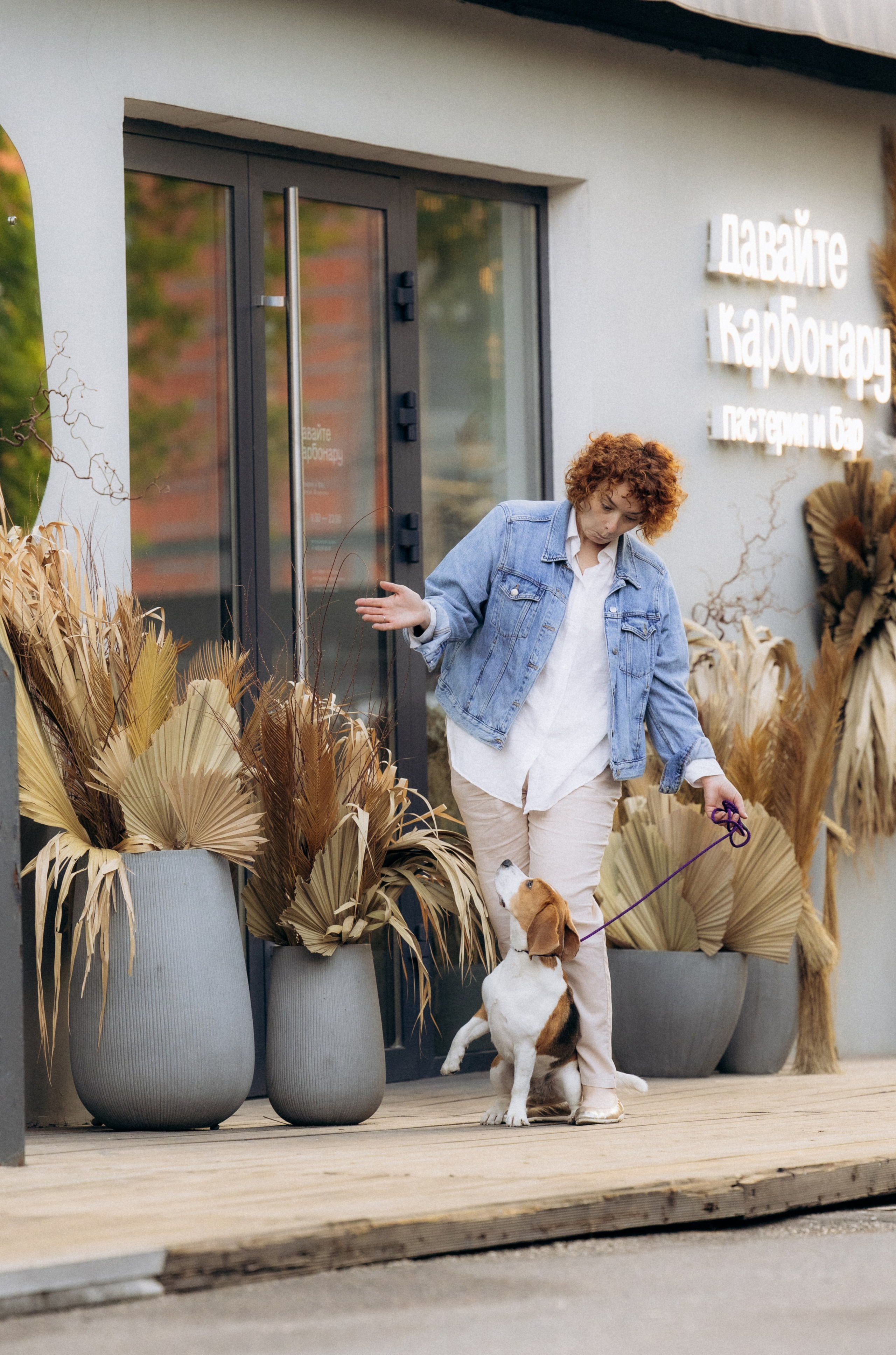 Анна и Рэна. Рассвет в Москве. Фотограф анималист в Казани Алина Сулейманова. Фотограф животных