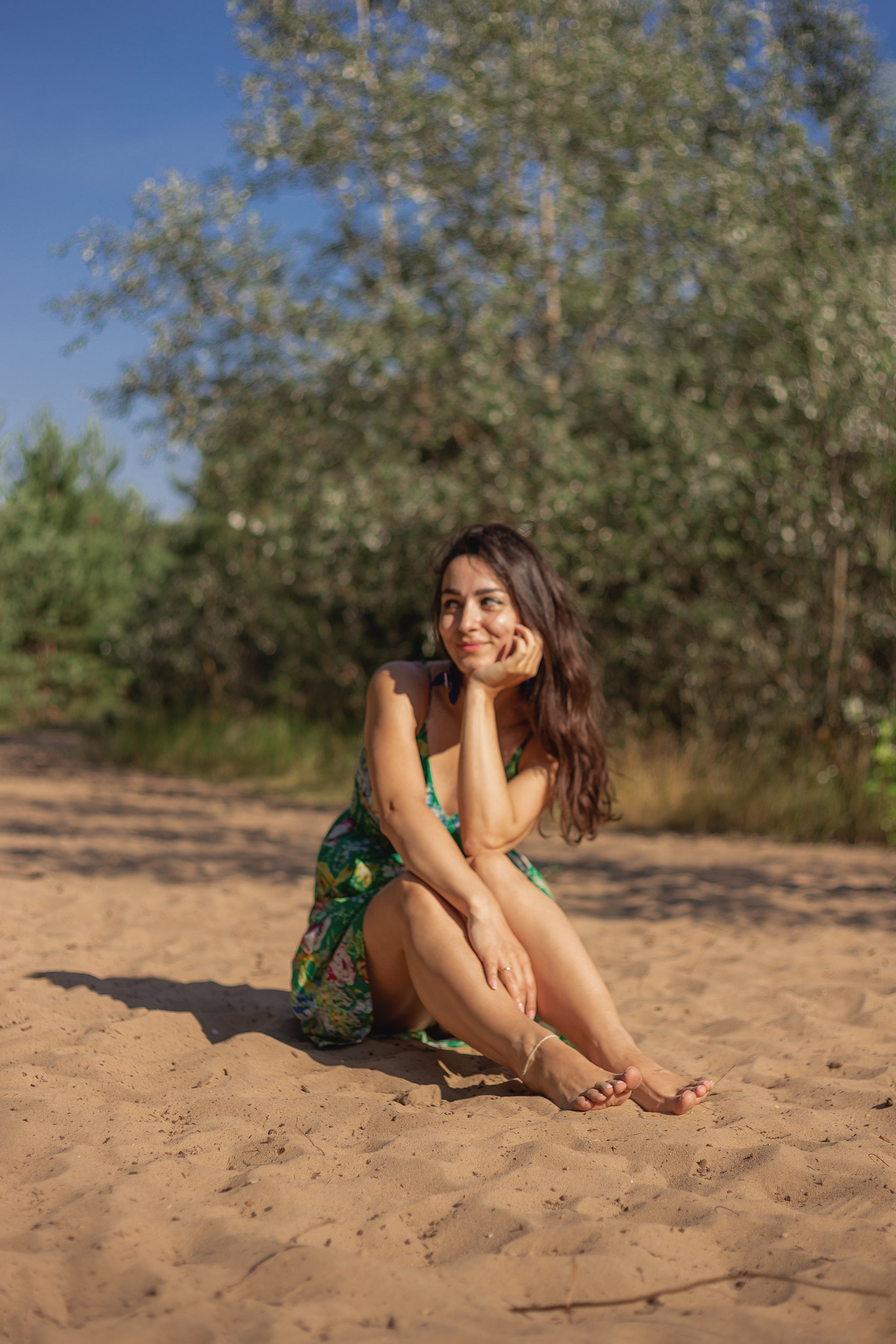 фотограф Анна Добрачёва, Anna Dobracheva, AIDphoto, беременность, серебренный бор, фотосессия в лесу, песок