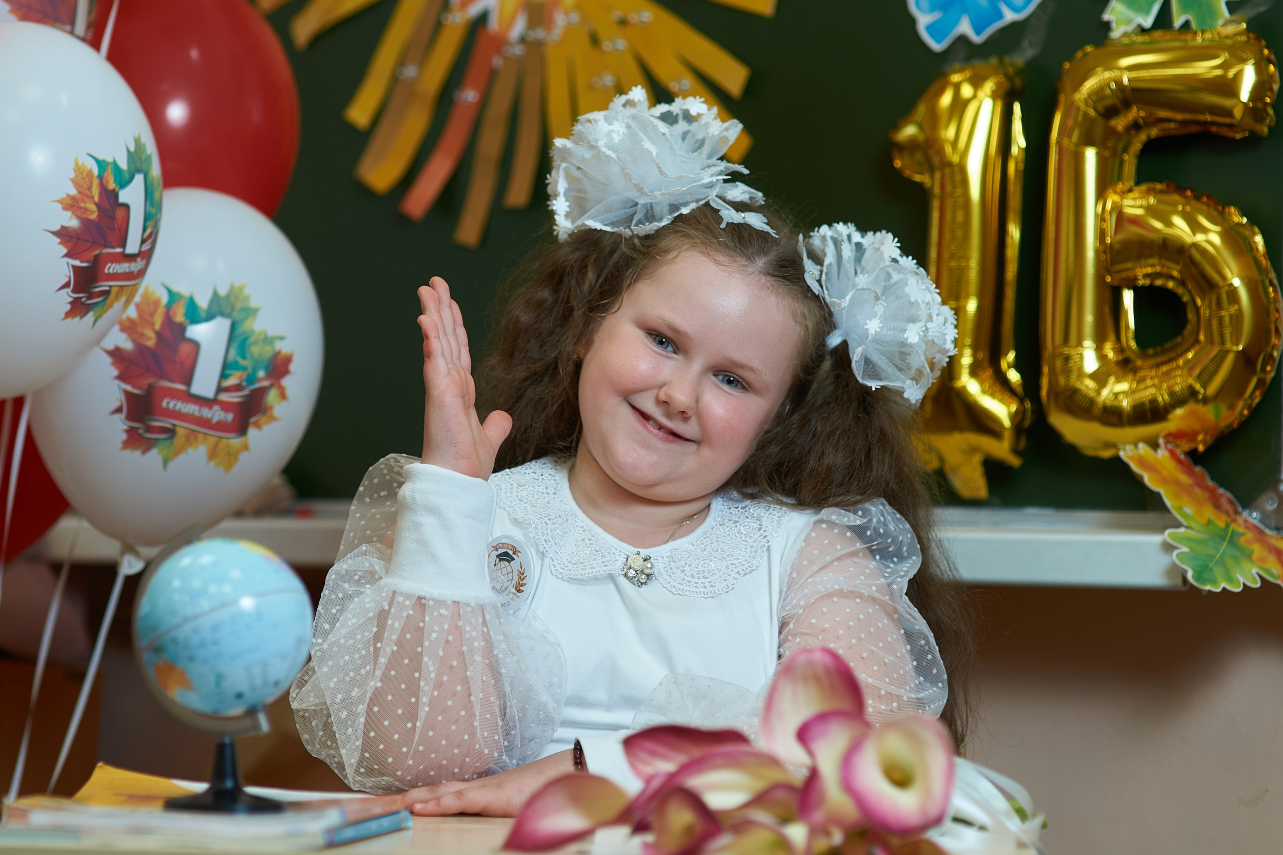 1 класс в День Знаний. Фотограф Владимир Артамонов