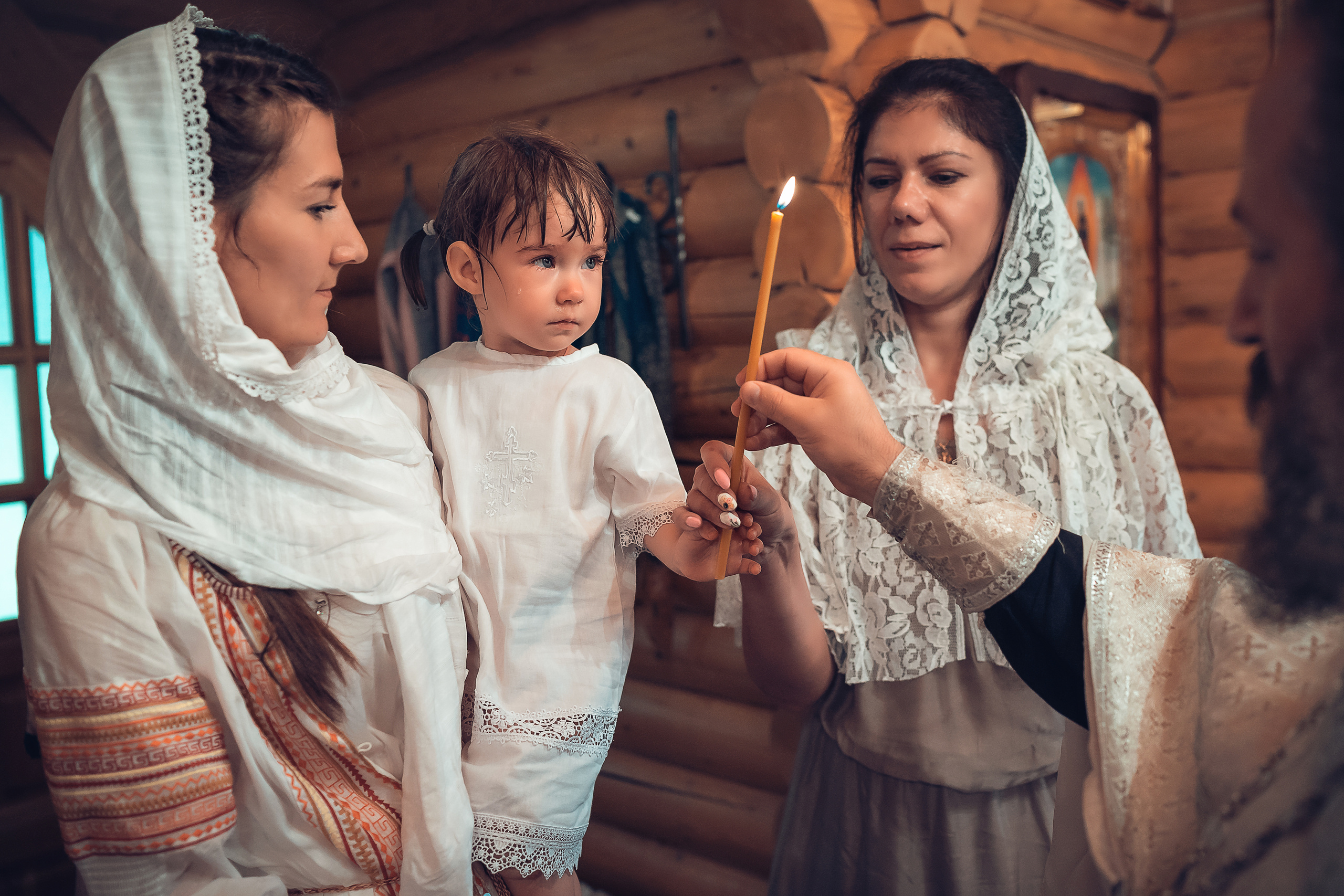 Крещение Юлии Храм Вифлеемских младенцев в Соснах. Фотограф на Крещение и Венчание в Красноярске Рамазанова Юлия