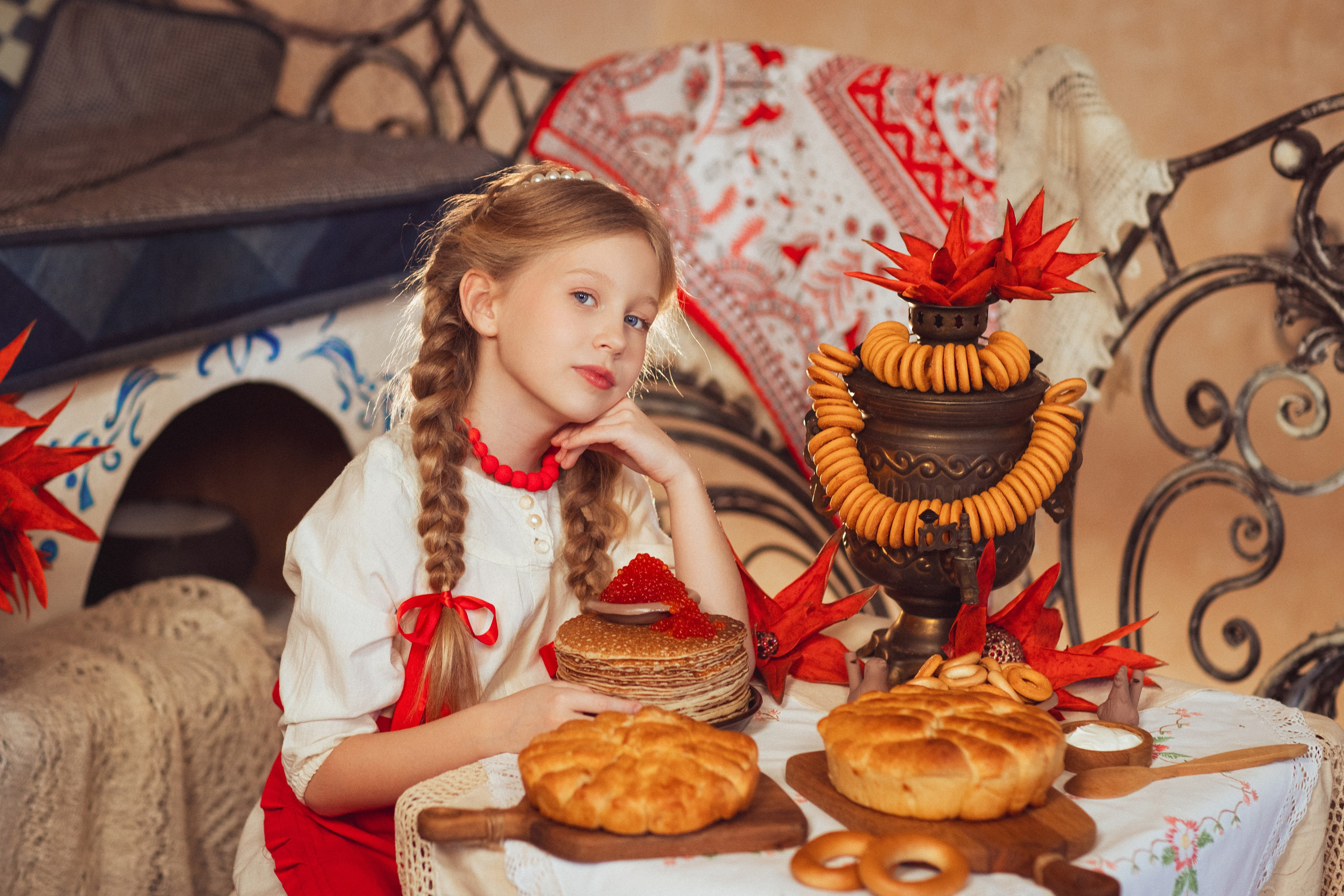 Фотосессия в русском стиле. Фотопроект"Масленица» в фотостудии Эль, город Краснодар. Семейный и детский фотограф в Краснодаре Анна Трашкова