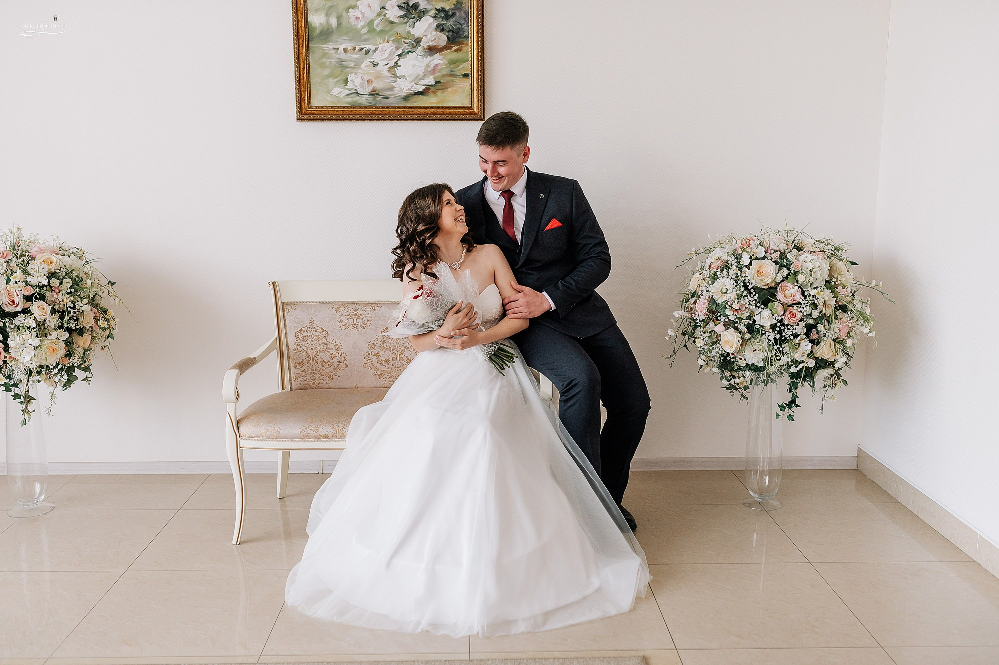 Свадебная прогулка Евгения и Анны в Дубне. Свадебный фотограф в Дубне Алексей Фонарёв