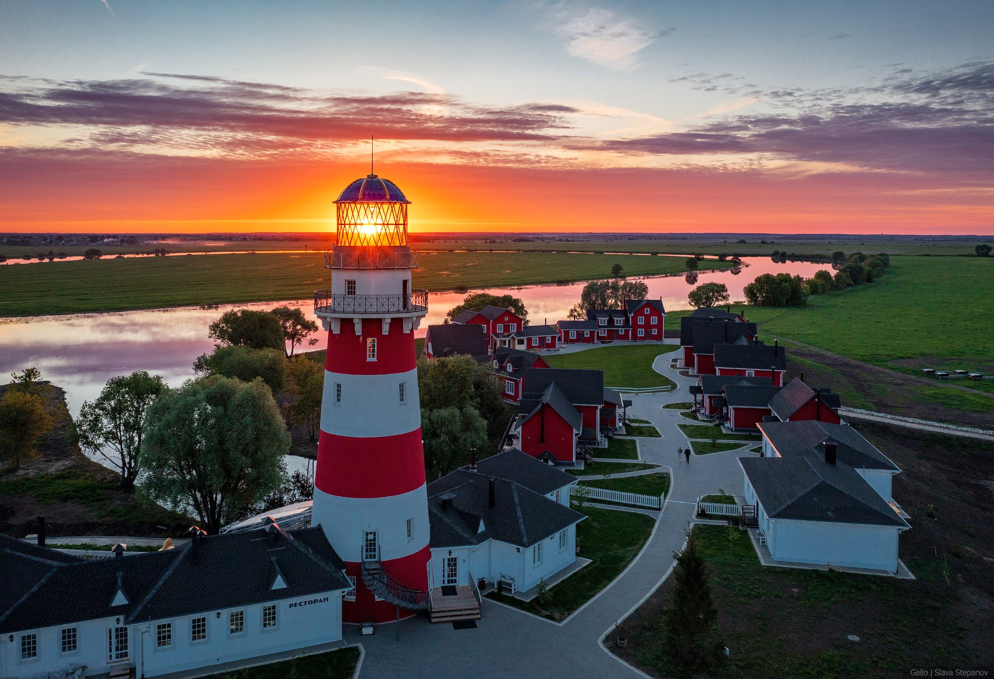 Рязань маяк на закате 
