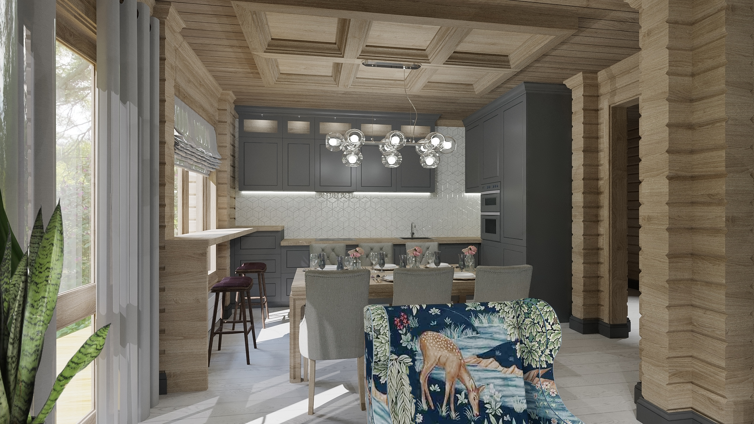 Загородный дом. Дизайн интерьеров Краснодар