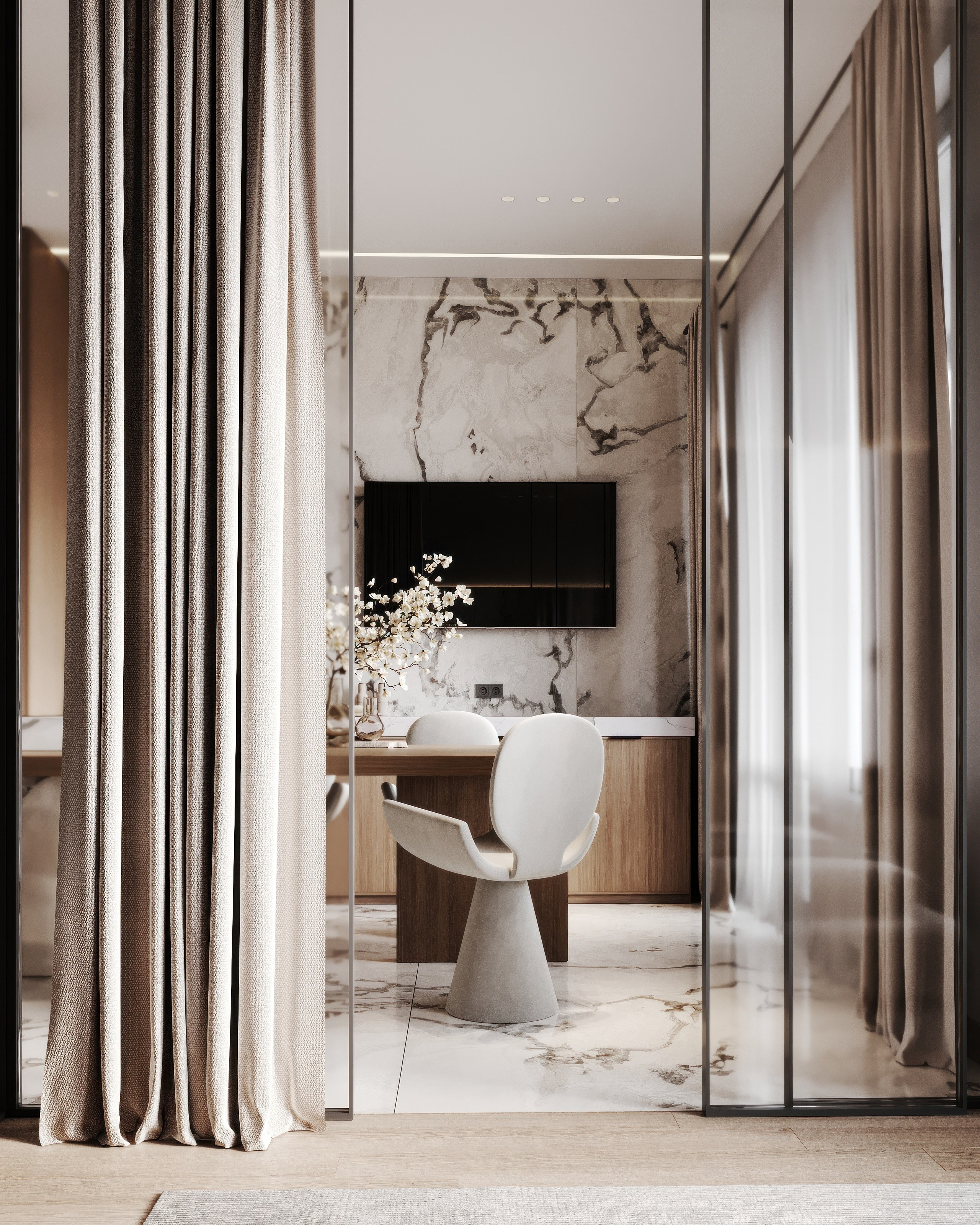 Nevsky apartment. Визуализация интерьера Corsa Render