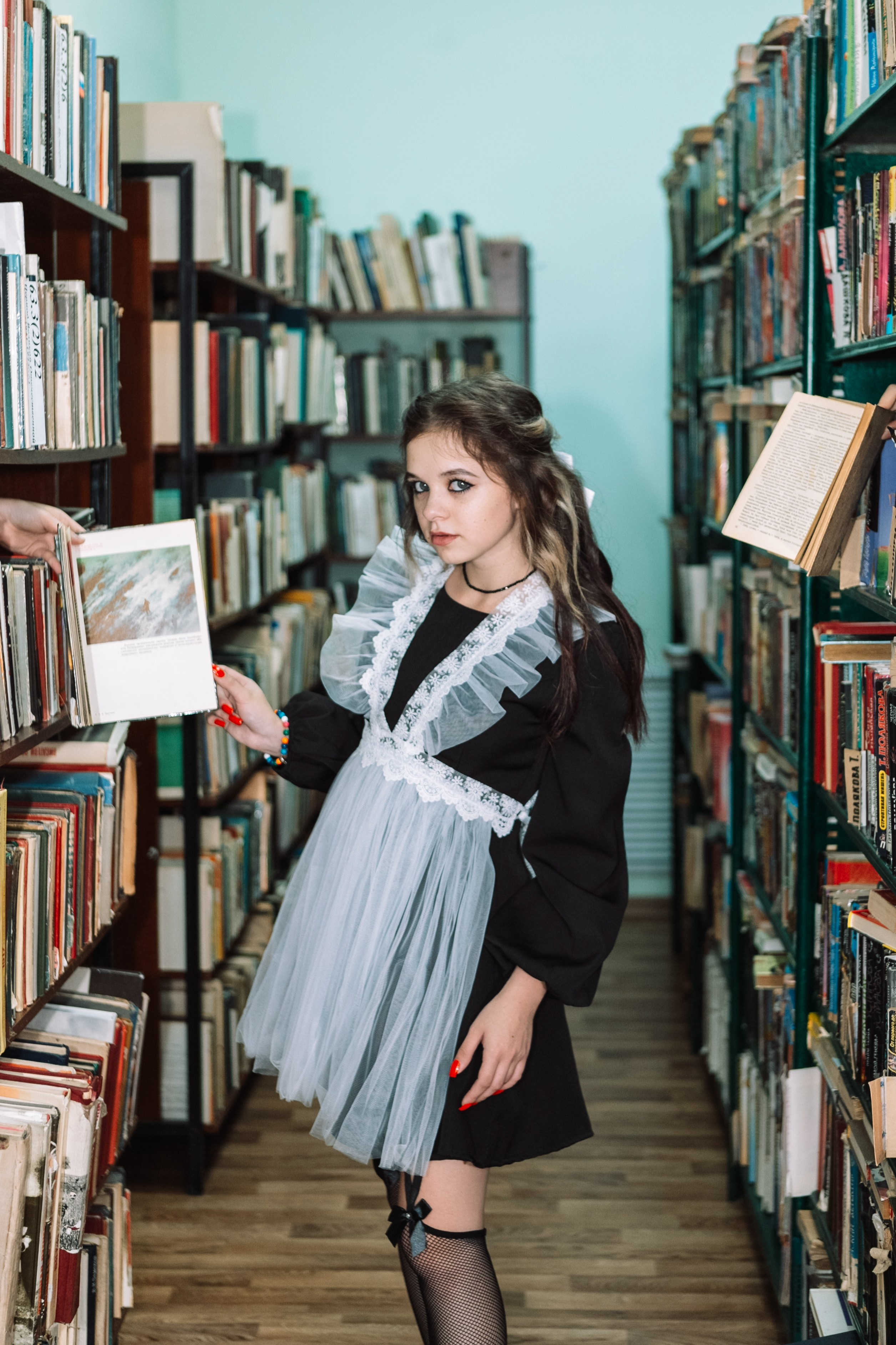 Съемка в библиотеке. Выпускные альбомы Воронеж от Веры Соколовой