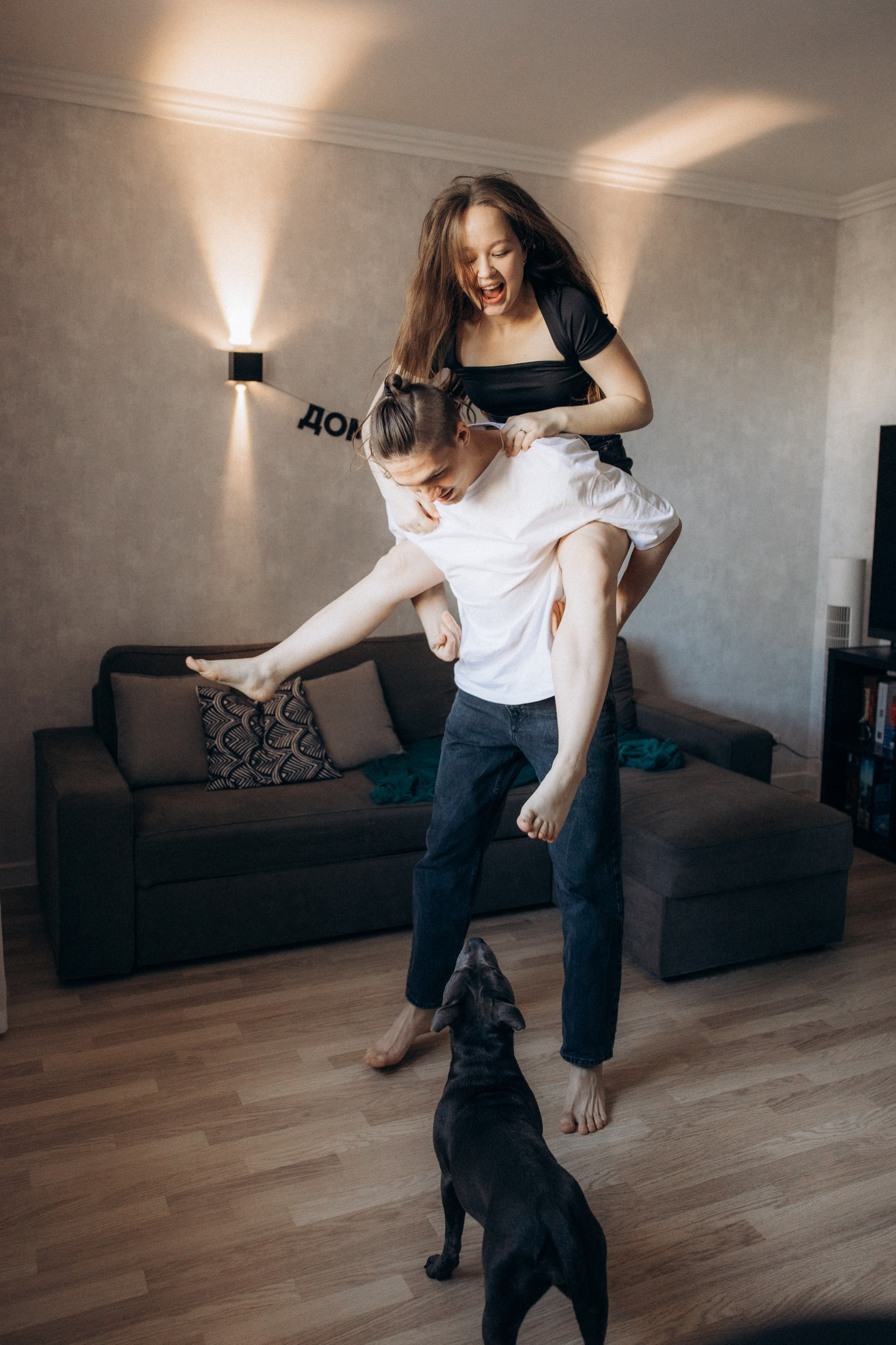 Таня, Егор и Луна. Фотограф анималист в Казани Алина Сулейманова. Фотограф животных