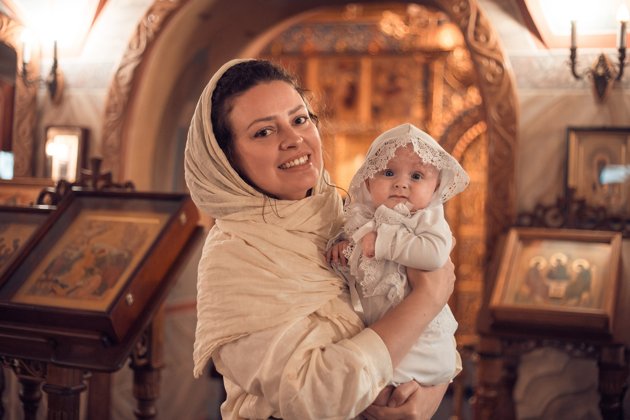 Крещение Полины в Спасо-Преображенском Воротынском женском монастыре