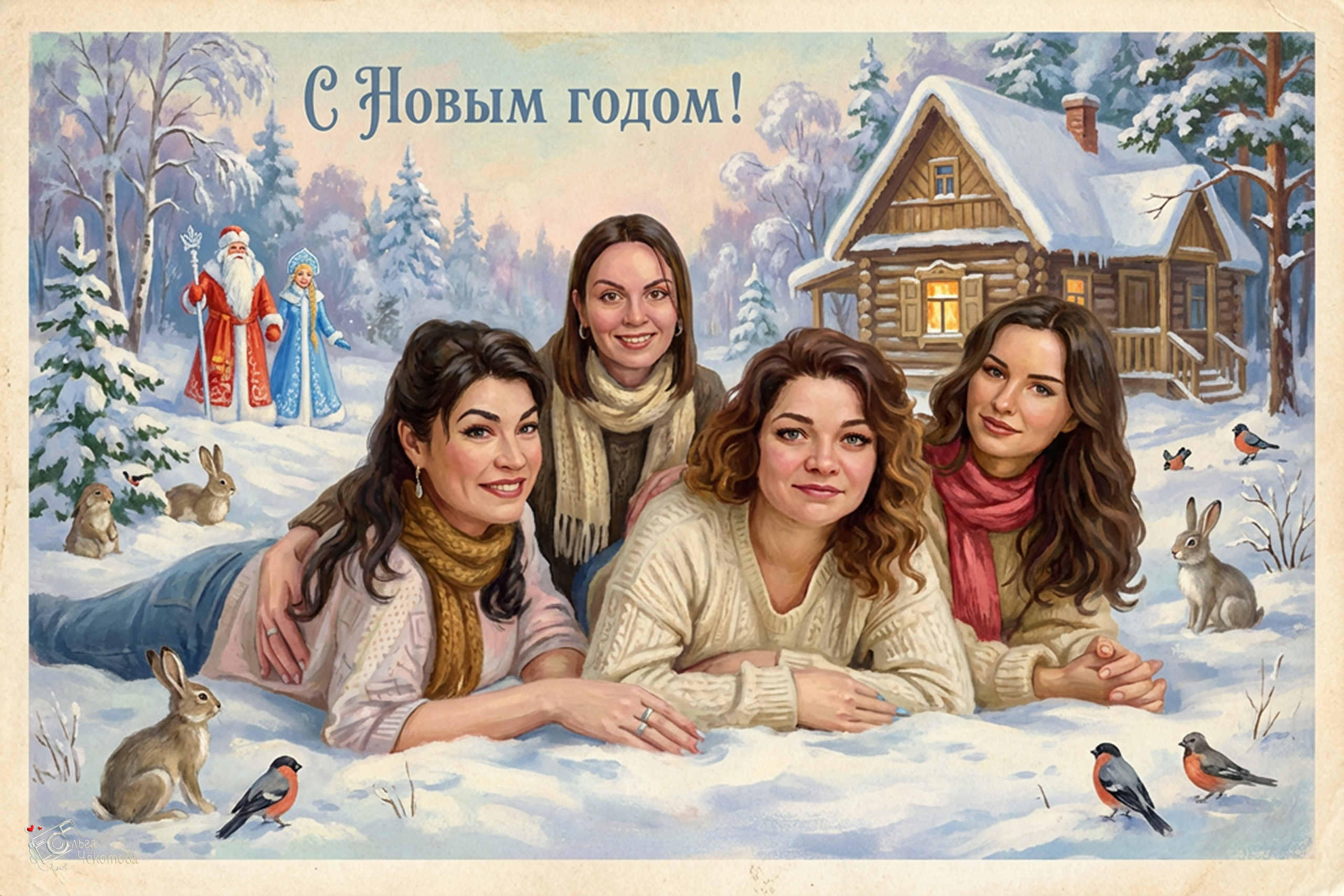 Винтажные новогодние открытки. Ольга Чёкотова (Фотограф Кострома)