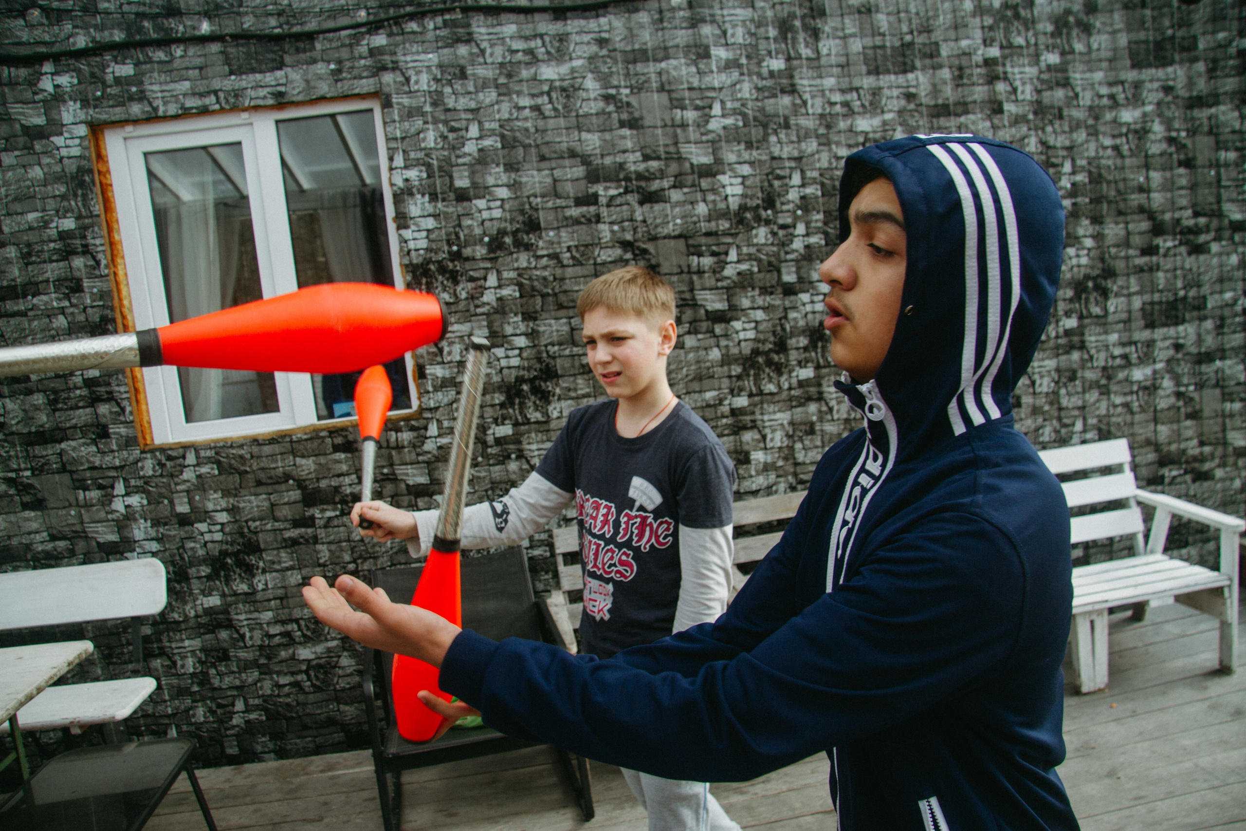 Тренировка по жонглированию 