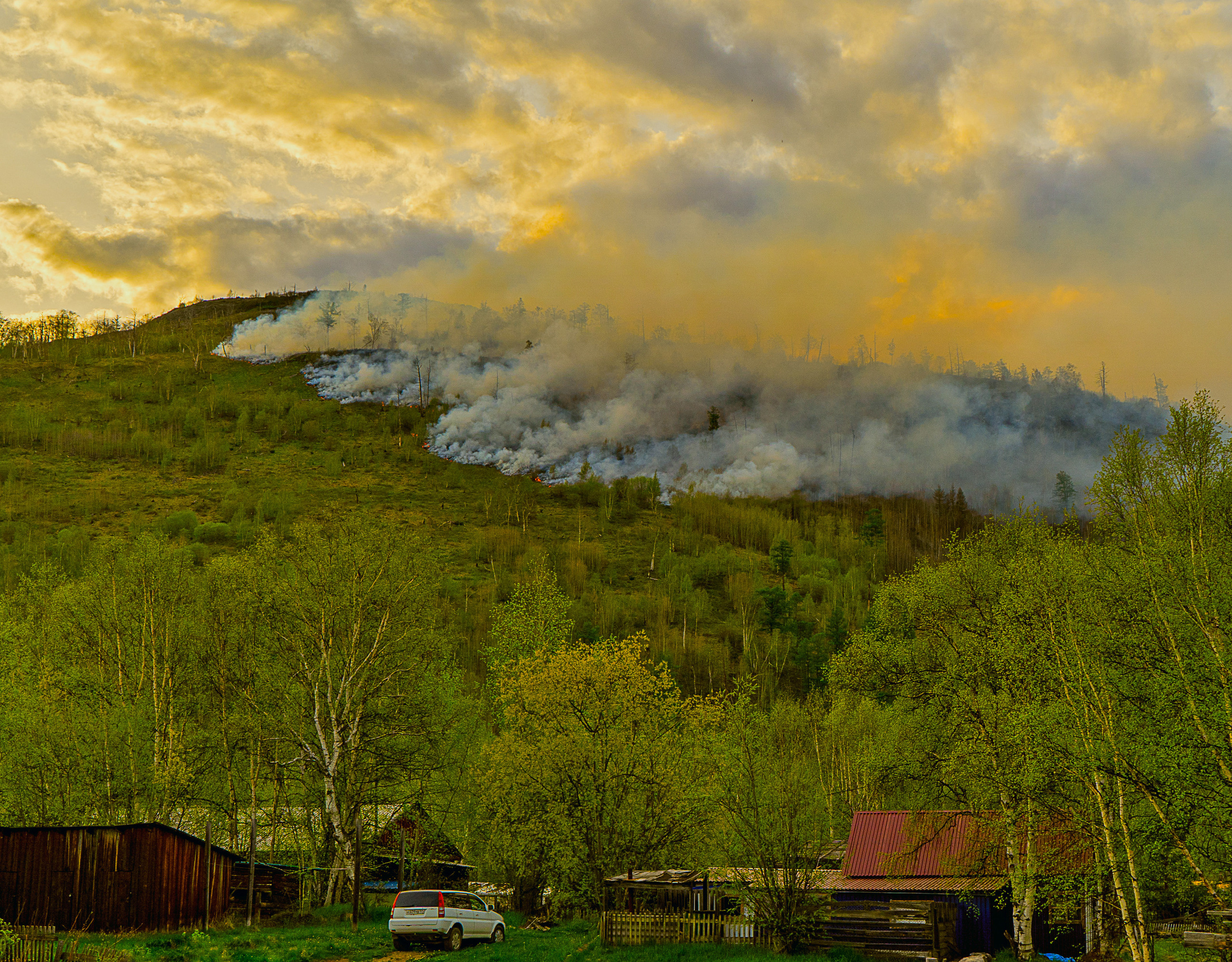 Пожар в Эссо 2020. Фотограф Ворошилов Дмитрий. Эссо. Камчатка