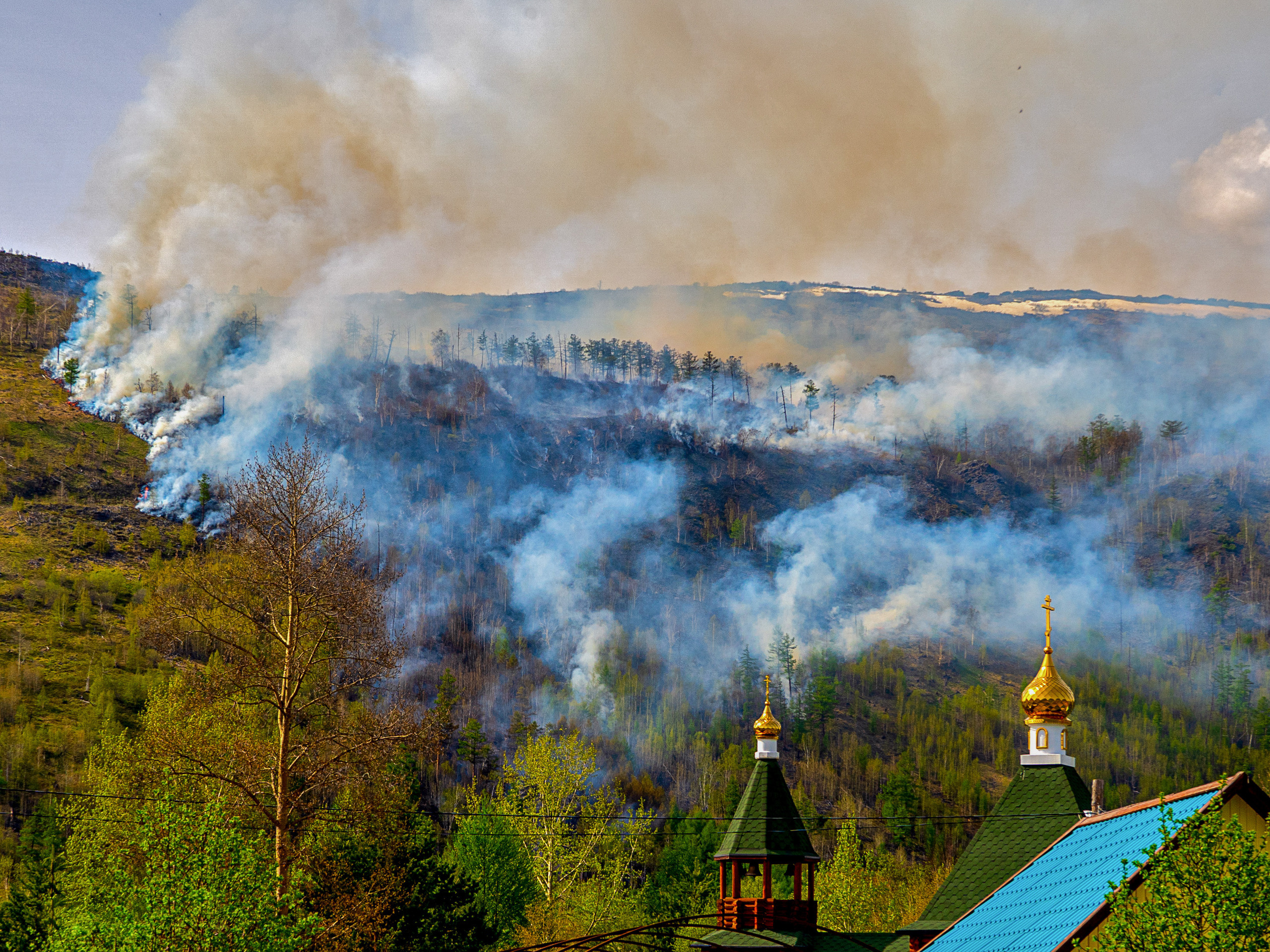 Пожар в Эссо 2020. Фотограф Ворошилов Дмитрий. Эссо. Камчатка