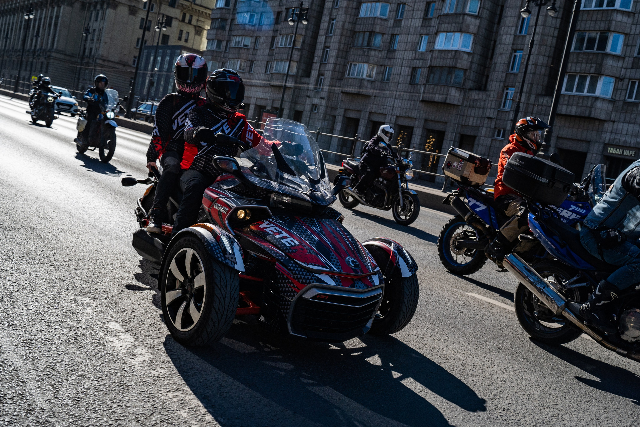 Весенний прохват мотоклуба Normans Riders MC. Концертный и репортажный фотограф в Санкт-Петербурге Слава Пахомов