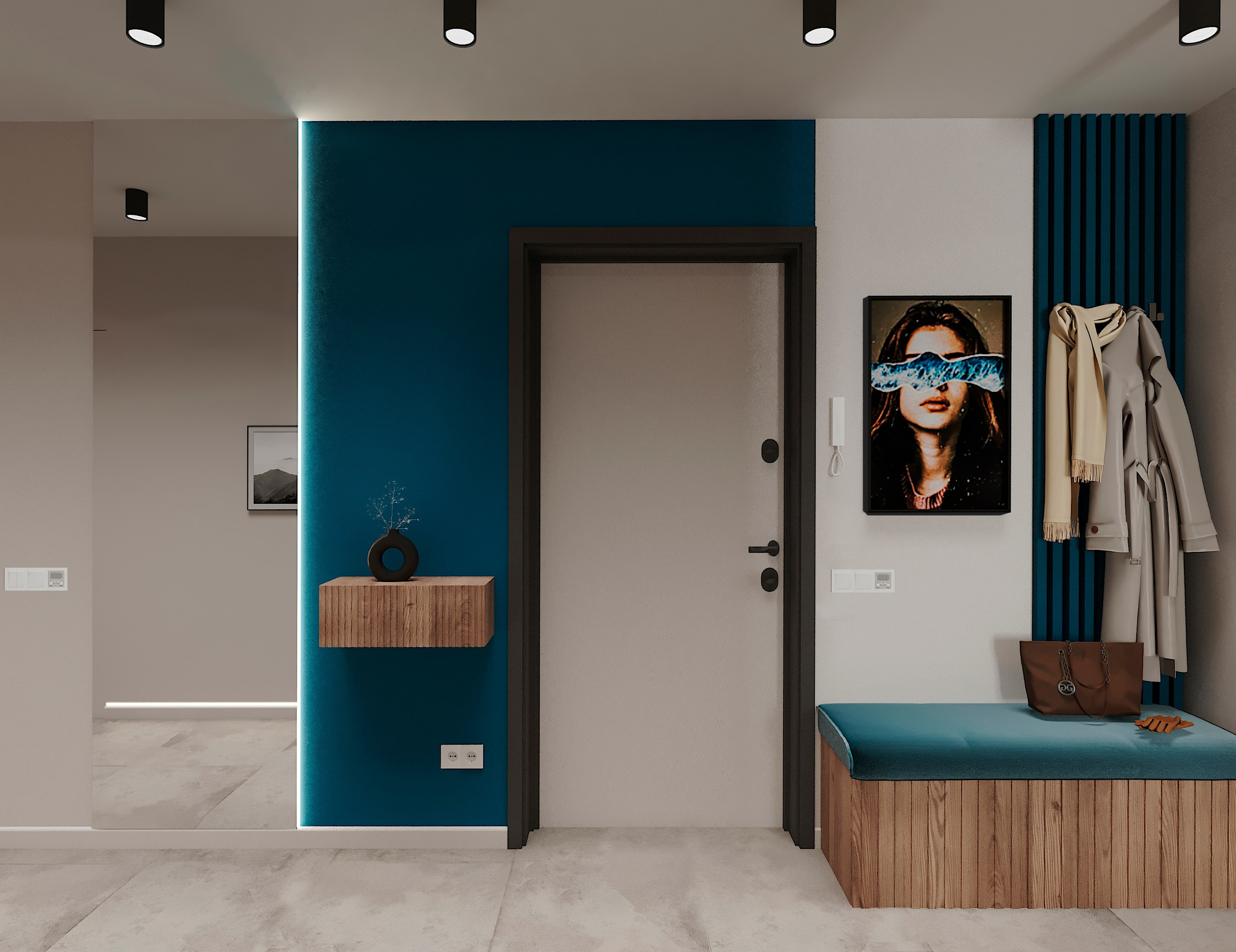 Современный интерьер с акцентами. Lina architector | Дизайн интерьера