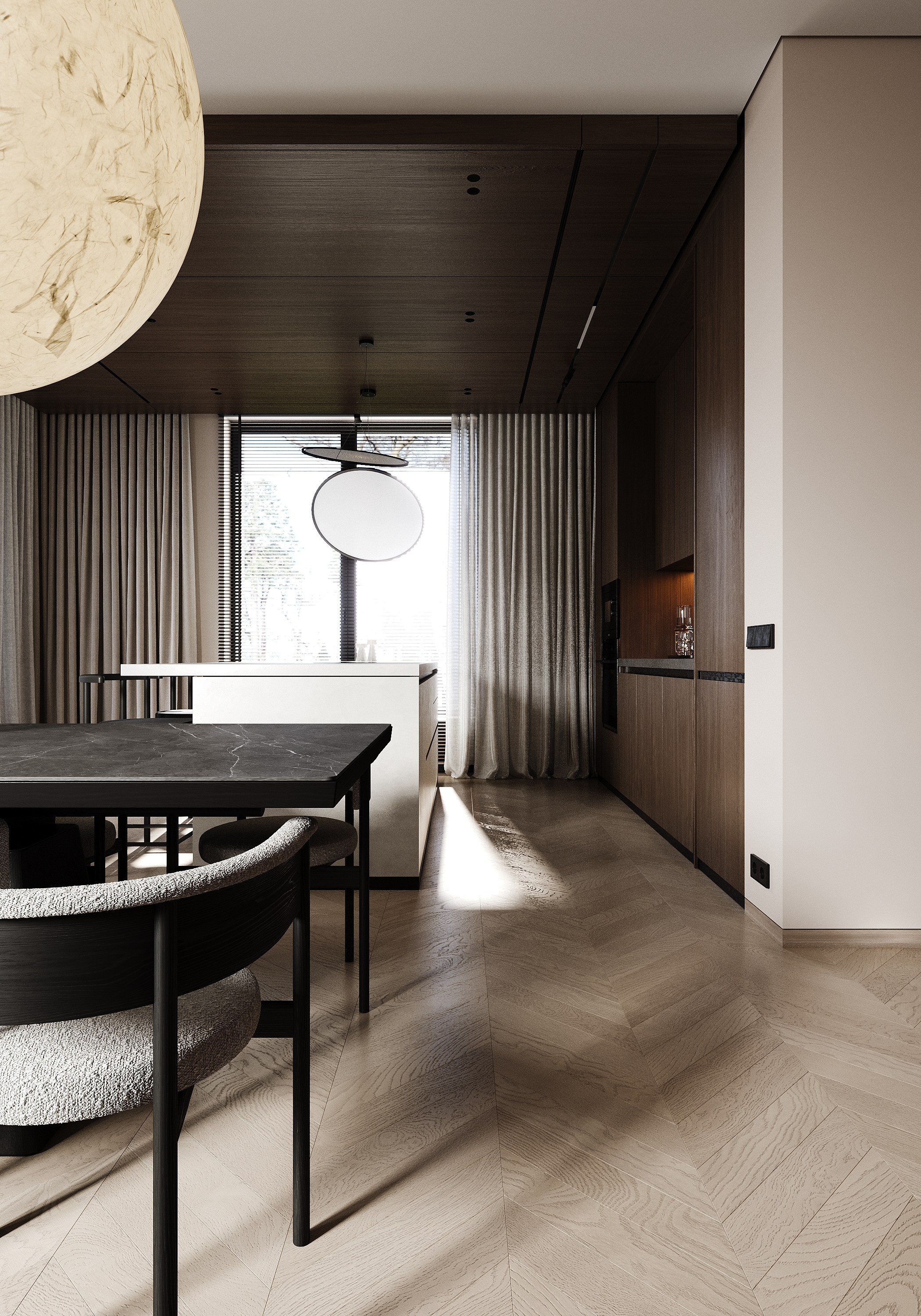 Частный дом 160 м². Визуализации интерьера