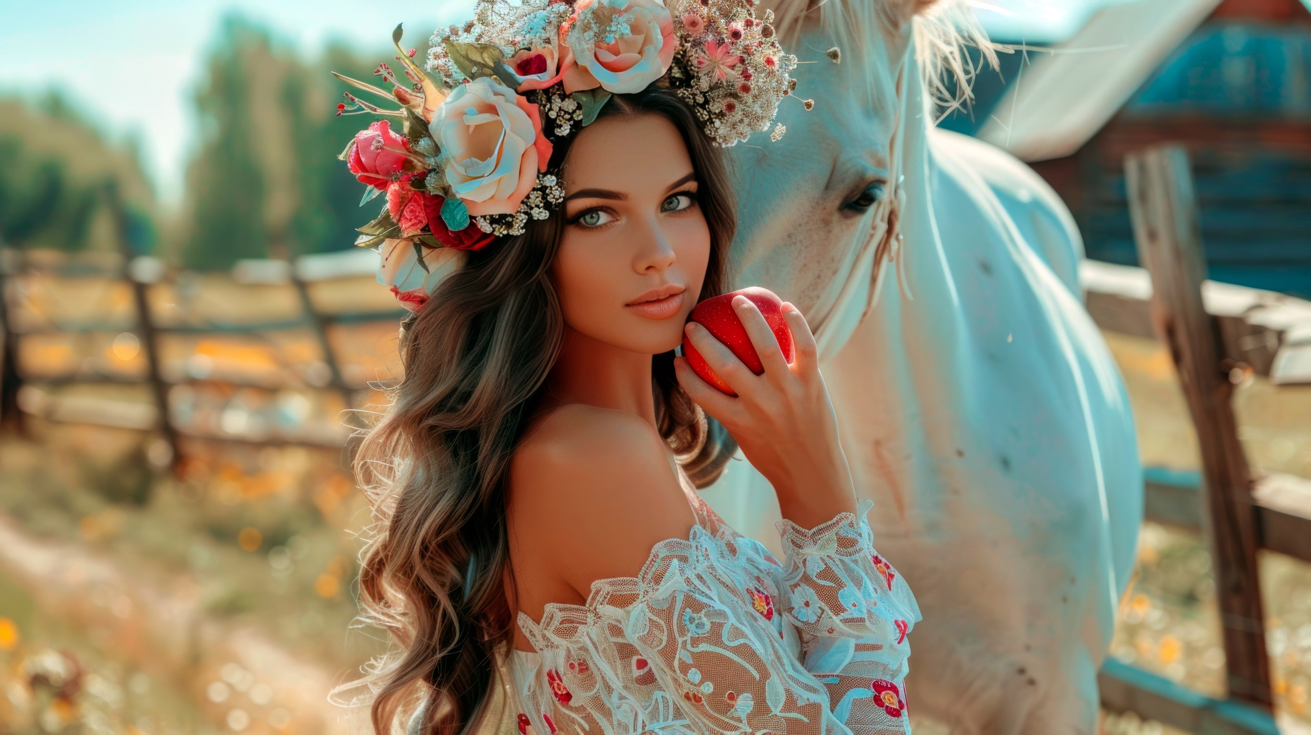 Фотосессия с лошадью в коншне в Москве