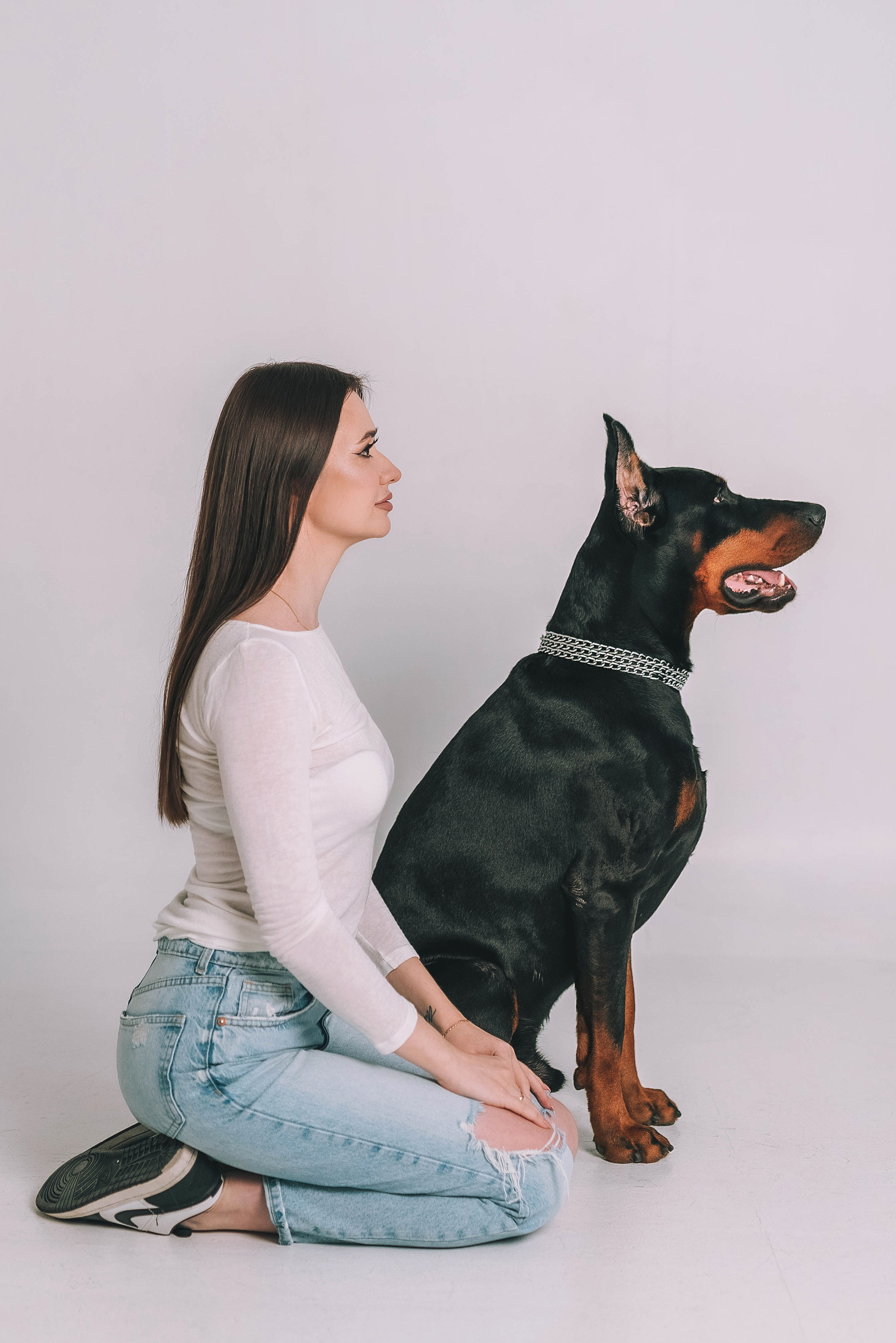 Фотосессия с доберманом. Семейный, детский фотограф в Воронеже Анна Никитина