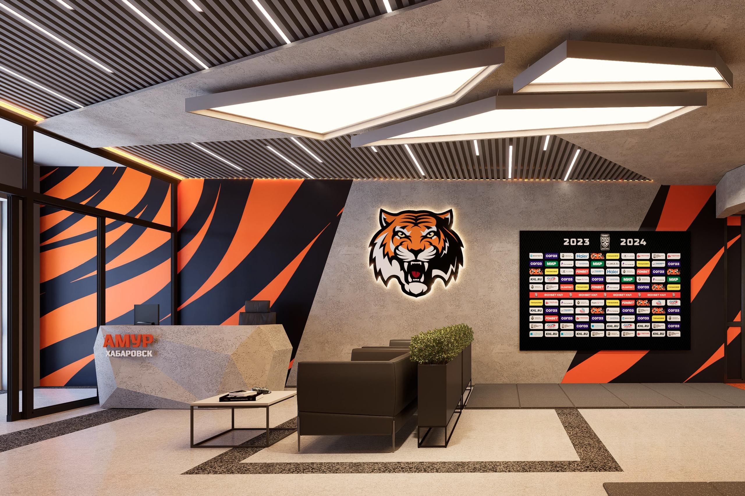 ХК Амур Вестибюль. Архитектурно-дизайнерское бюро ROOMS