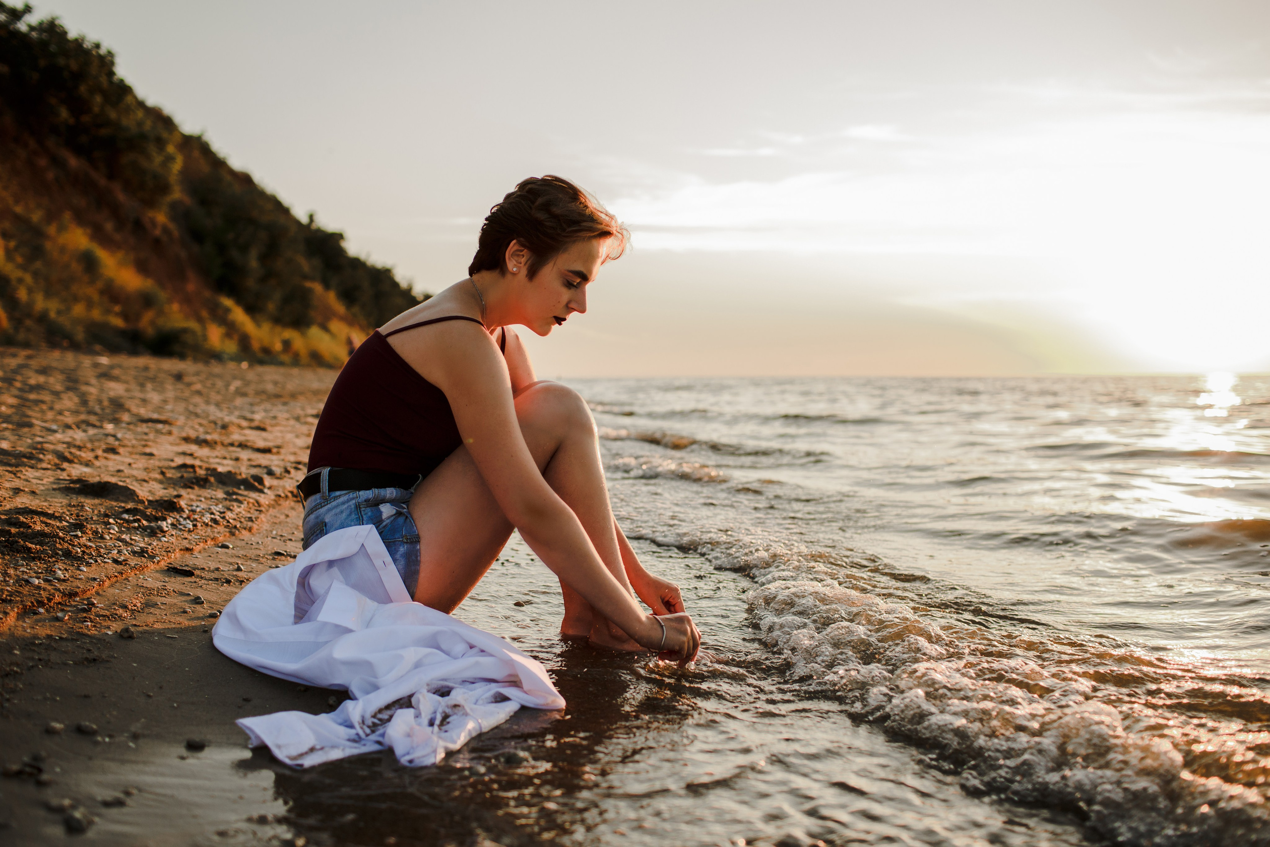 Портрет на море. Свадебный фотограф Кирилл Белый