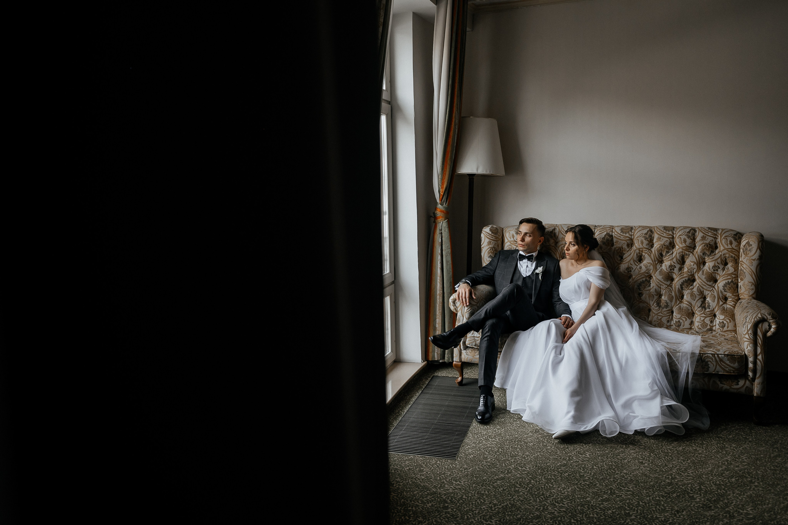 Широкий свадебный кадр