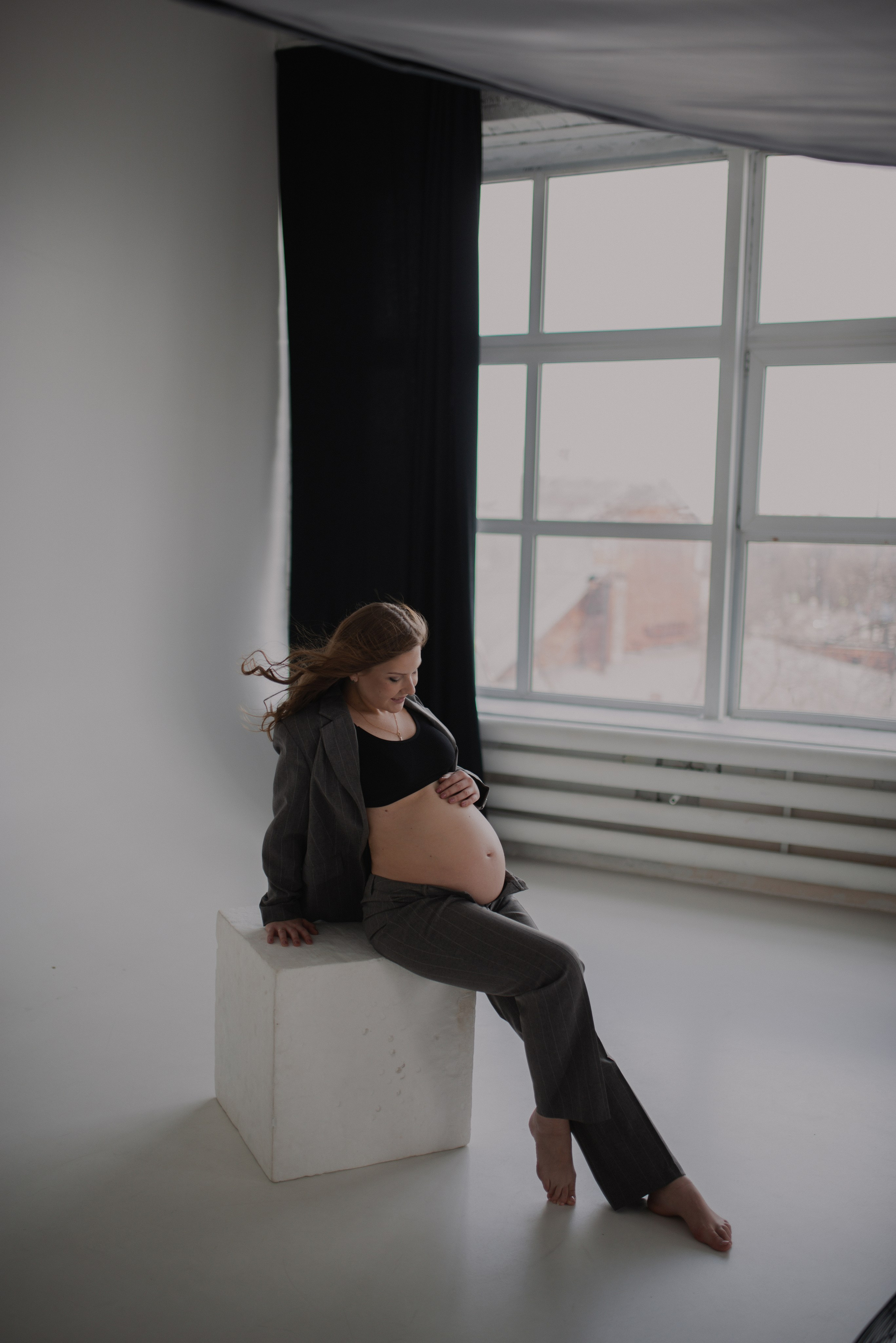 Фотосессия беременности в студии Бутово. Семейная фотосессия Бутово Москва фотограф Алина Морщагина