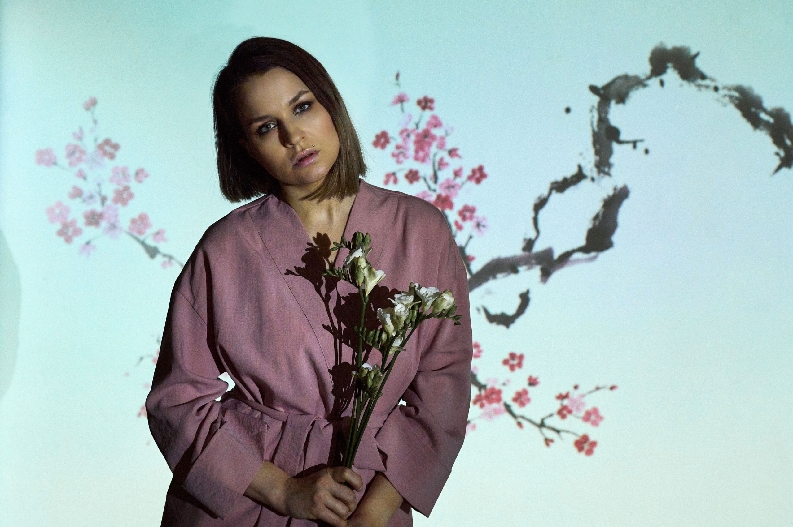 Фотосессия Ксении с проектором