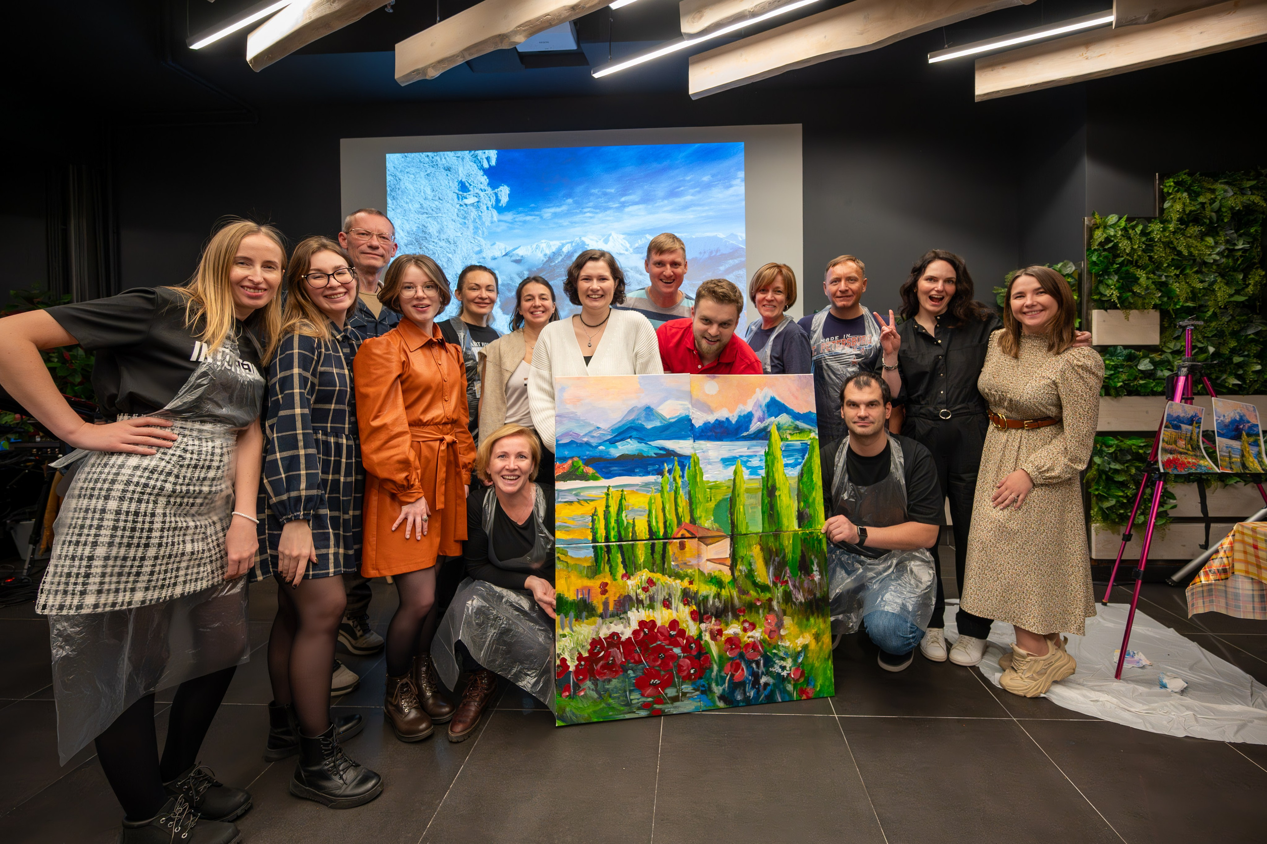 MICE мероприятие — мастер класс по акварели. Репортажный фотограф в Красной Поляне и Сочи Павлюченко Екатерина