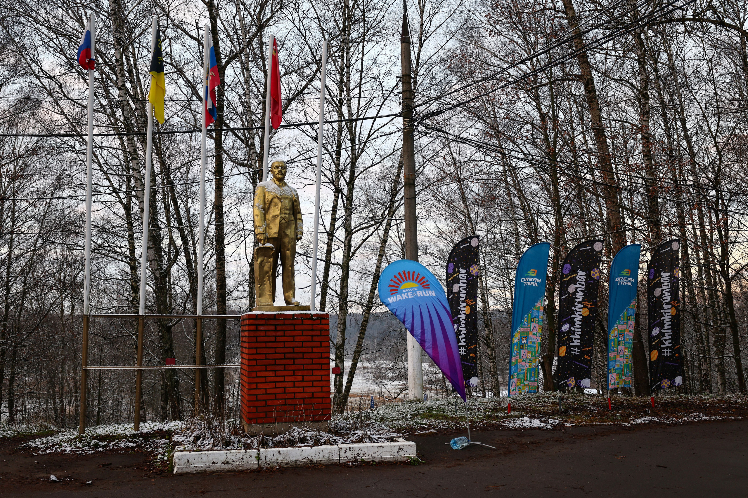 Два лепестка Химкинского марафона у дома, 23.11.25. Фотограф Сергей Ловкий