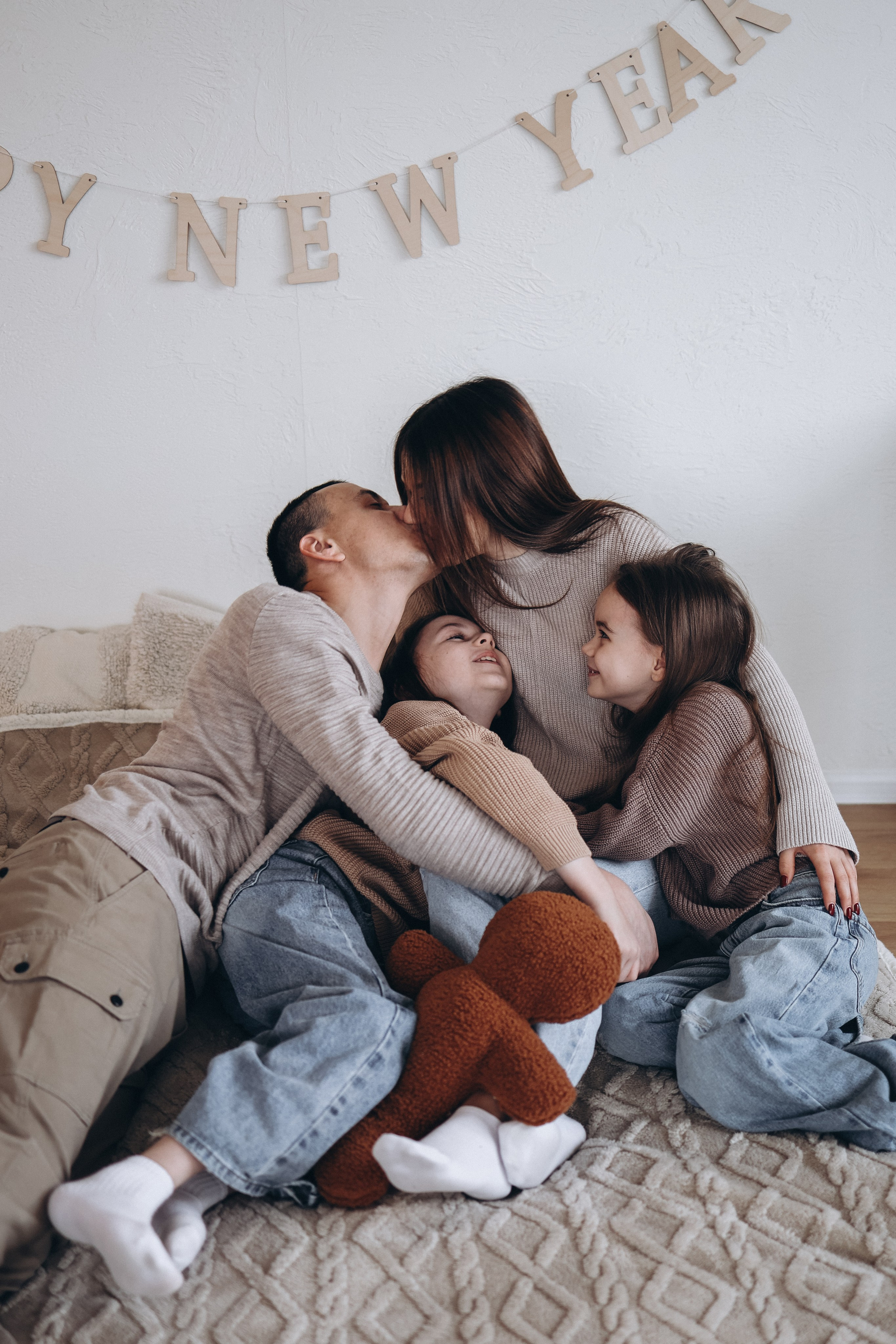 Новогодняя съёмка в студии. Семейный и детский фотограф в Москве Маргарита Сереброва