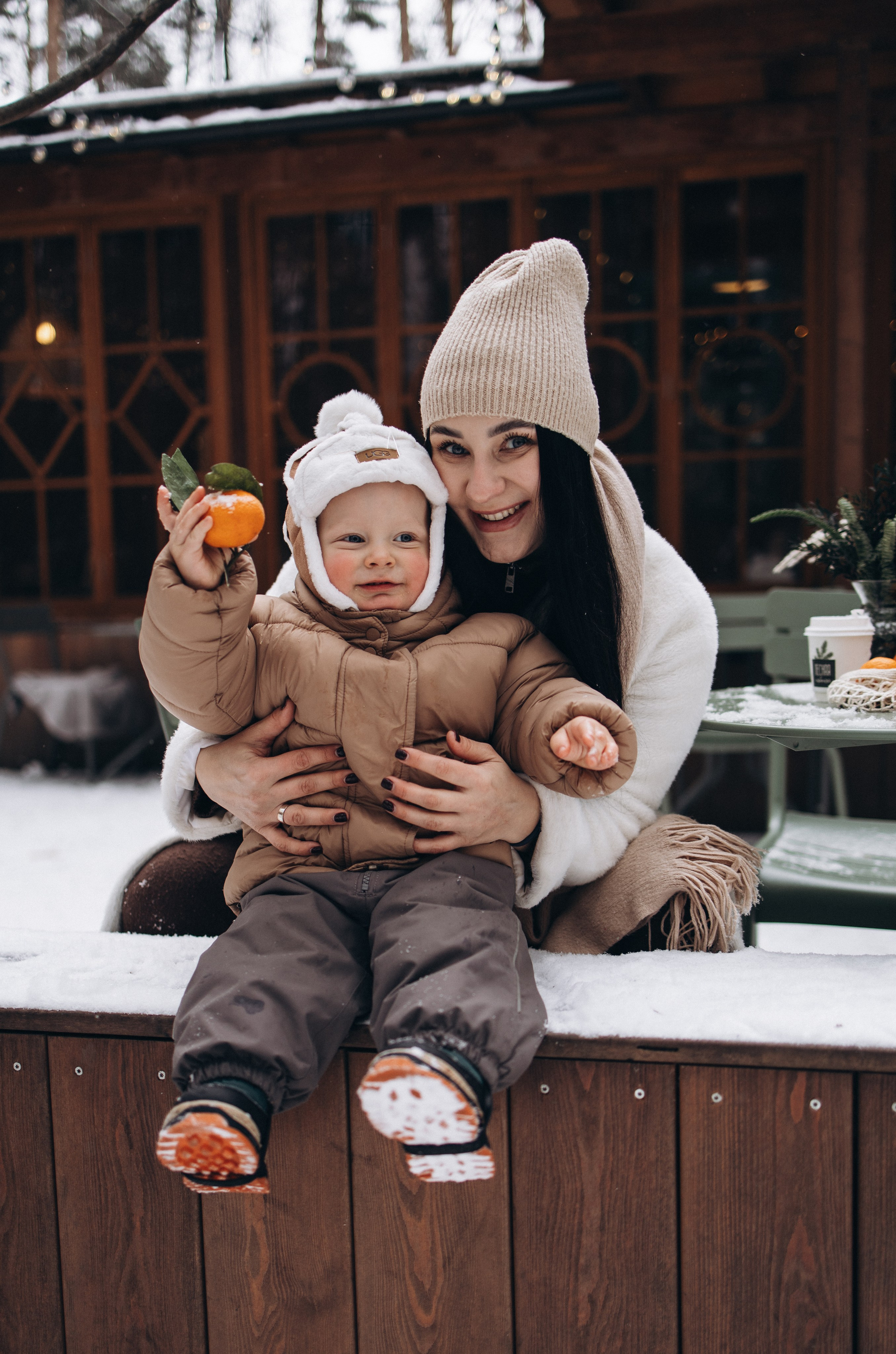 Зимняя прогулка в лесу. Настя и Мирон. Семейный и детский фотограф в Москве Маргарита Сереброва