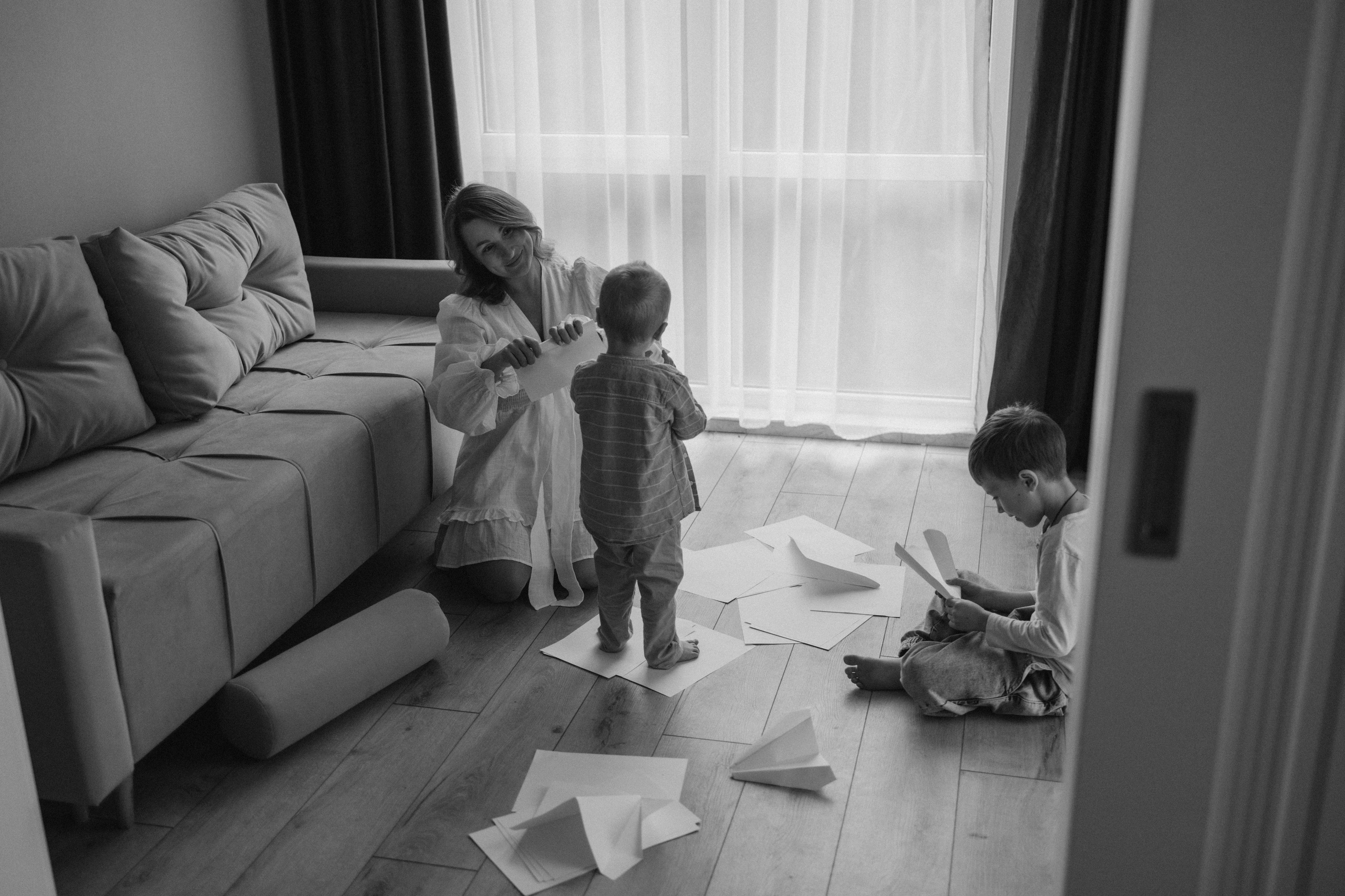 Семейное утро в объятиях. Семейный и женский фотограф в Москве Коновалова Олеся